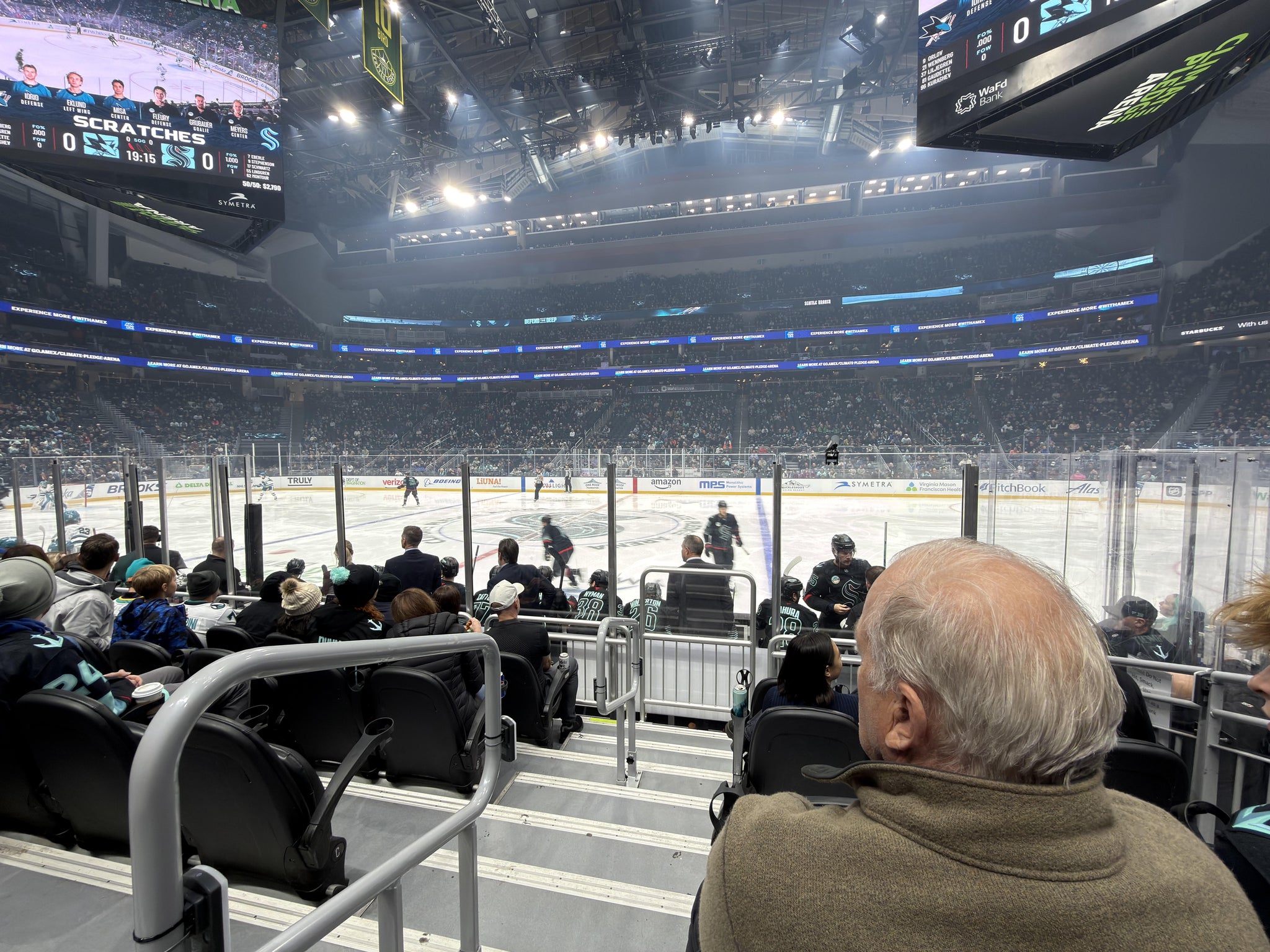 Real Fan View taken from Section 26 at Climate Pledge Arena by Craig H