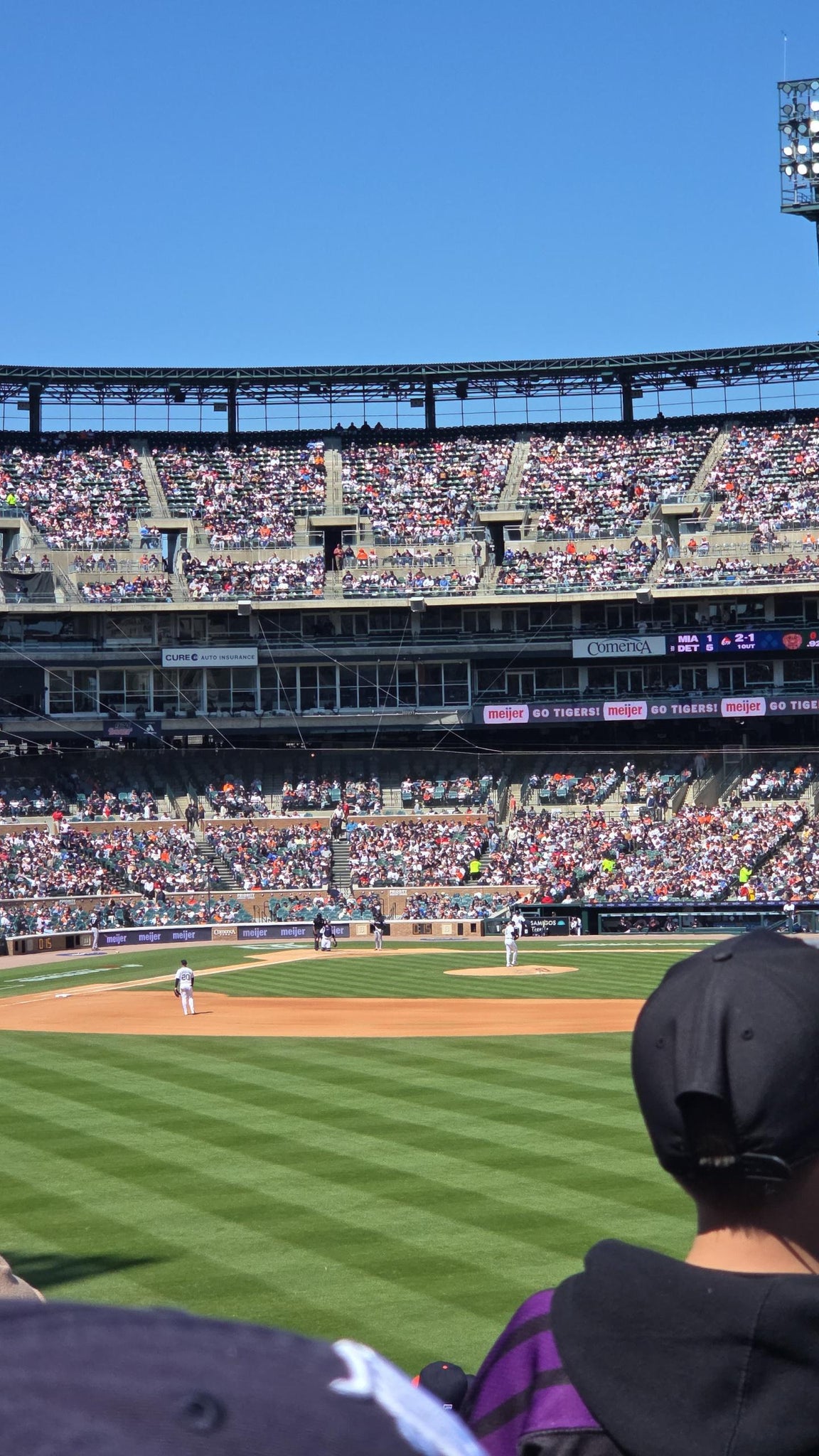 Real Fan View taken from Section 102 at Comerica Park by Anonymous User
