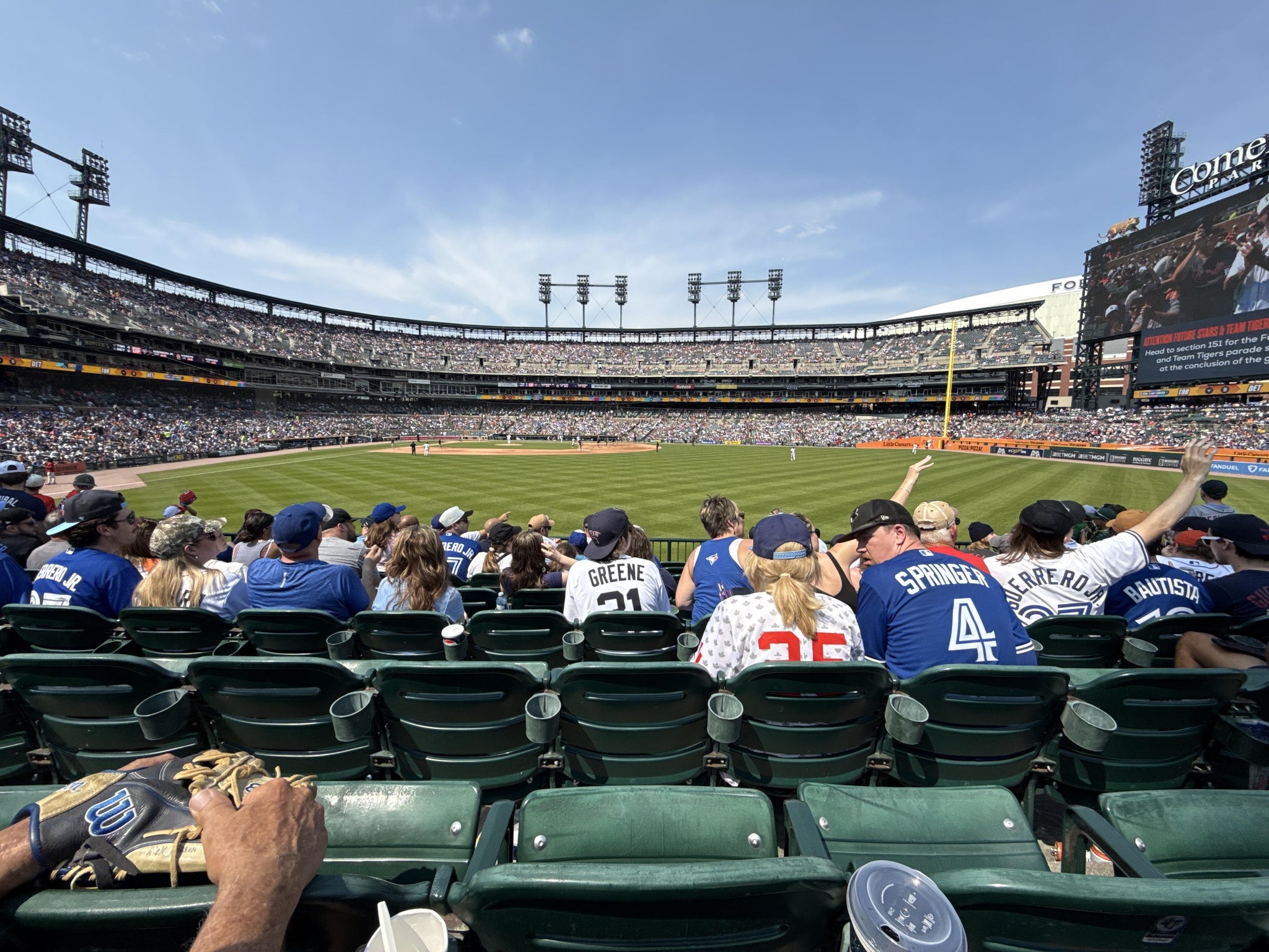 Real Fan View taken from Section 104 at Comerica Park by Logan B