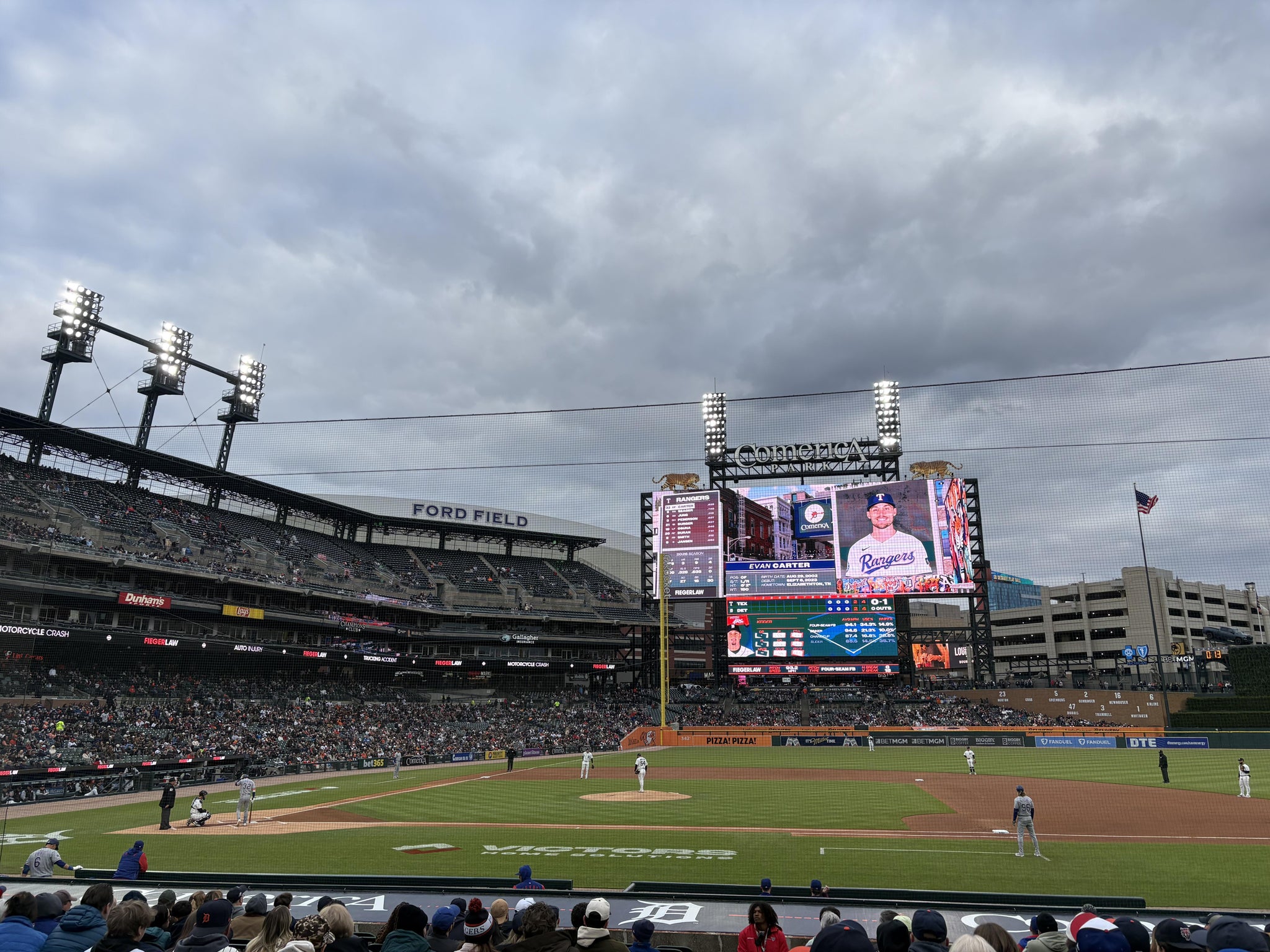 Real Fan View taken from Section 121 at Comerica Park by Amelia N