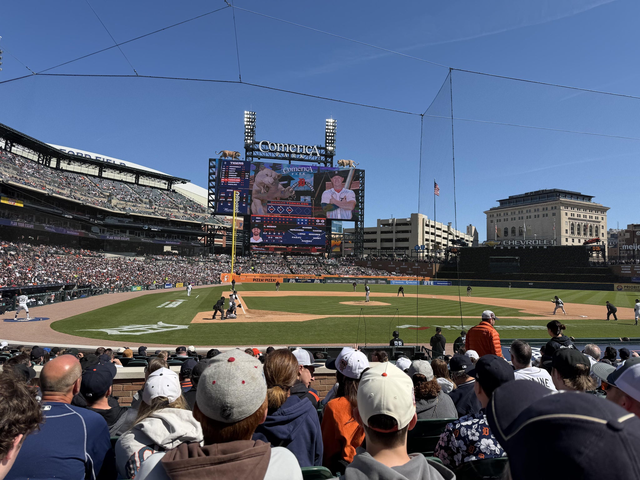 Vue réelle des fans prise de la Section 124 au site Comerica Park par Greg K