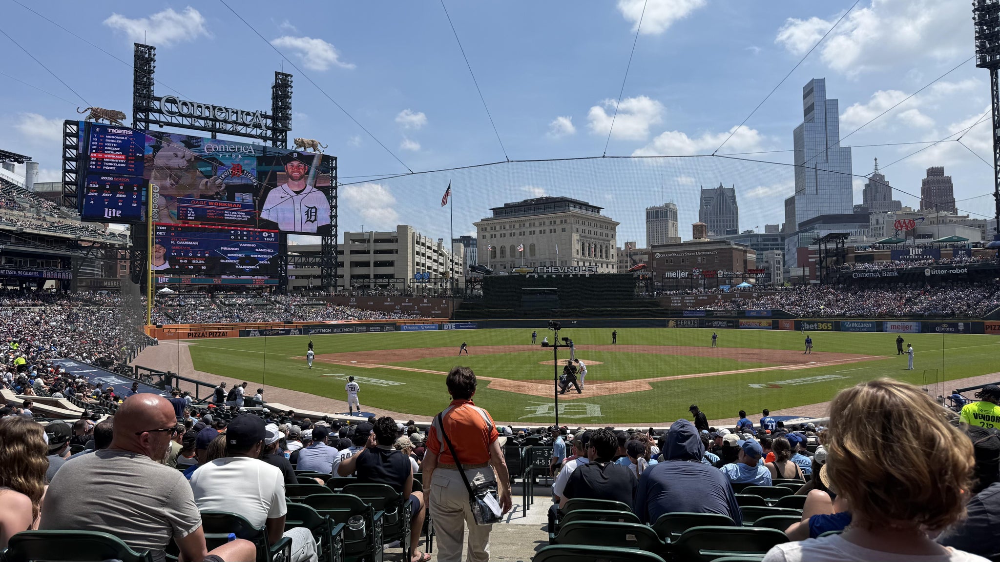 Real Fan View taken from Section 127 at Comerica Park by Tim B