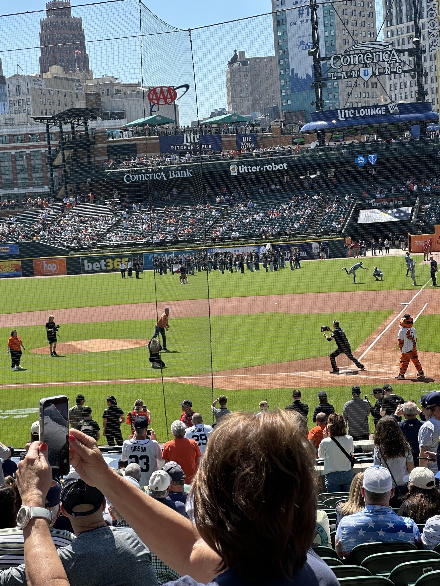 Real Fan View taken from Section 131 at Comerica Park by Sandra jill M