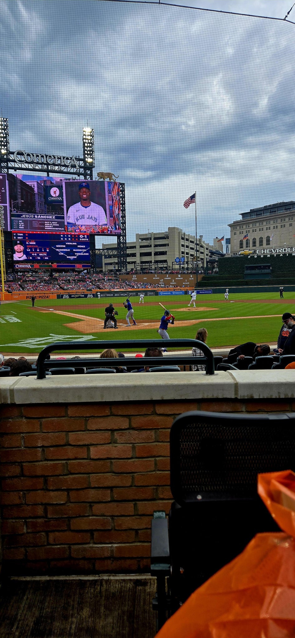 Vue réelle des fans prise de la Infield Mesh 125 au site Comerica Park par Lisa S