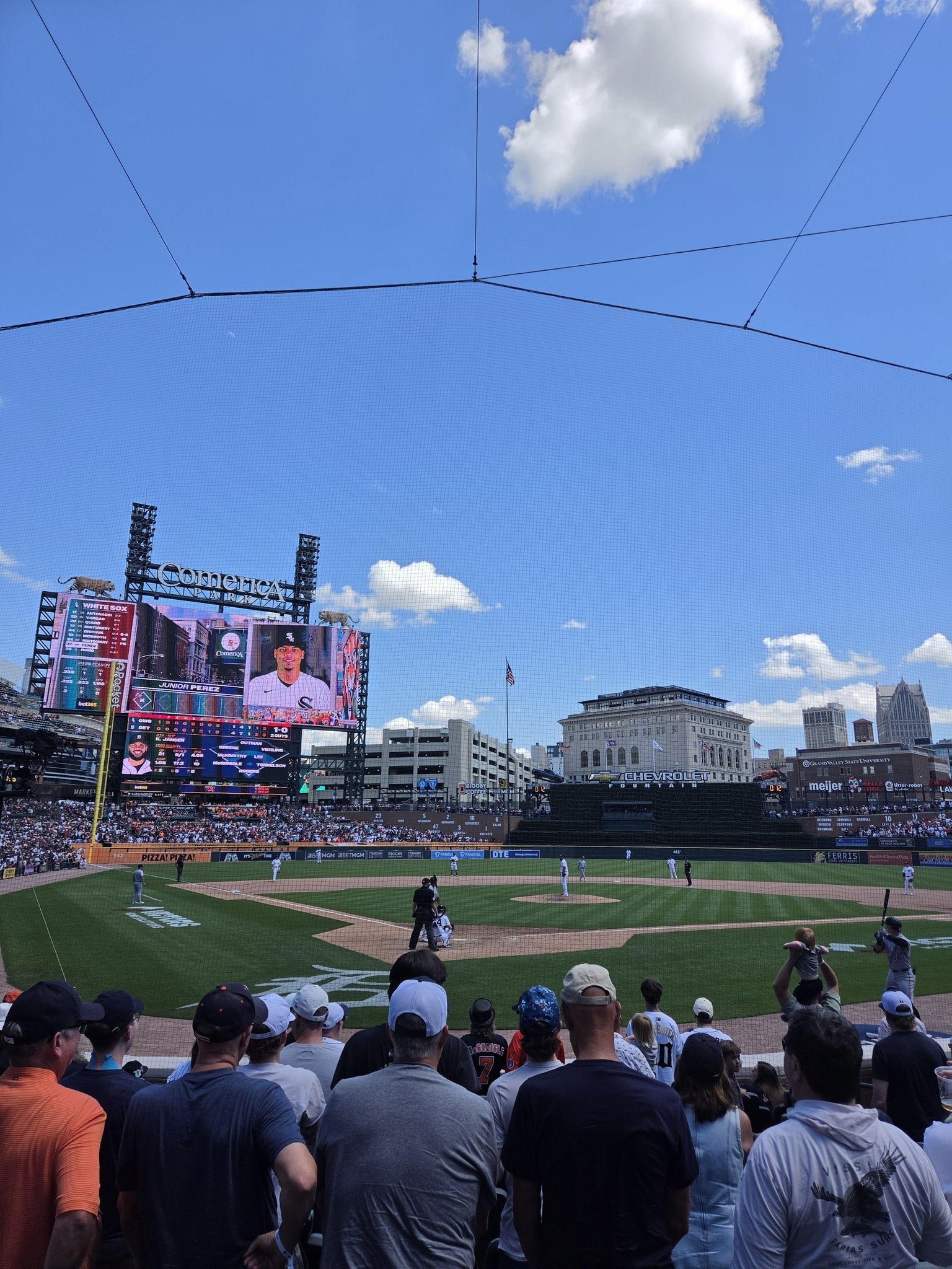 Real Fan View taken from Infield Mesh 126 at Comerica Park by Anonymous User