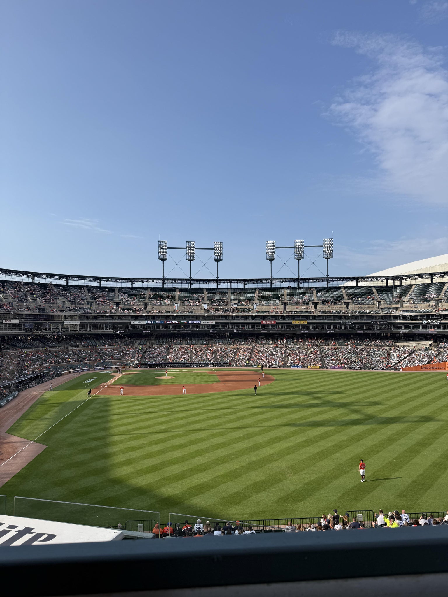 Real Fan View taken from Right Field Balcony Tables at Comerica Park by Rj M