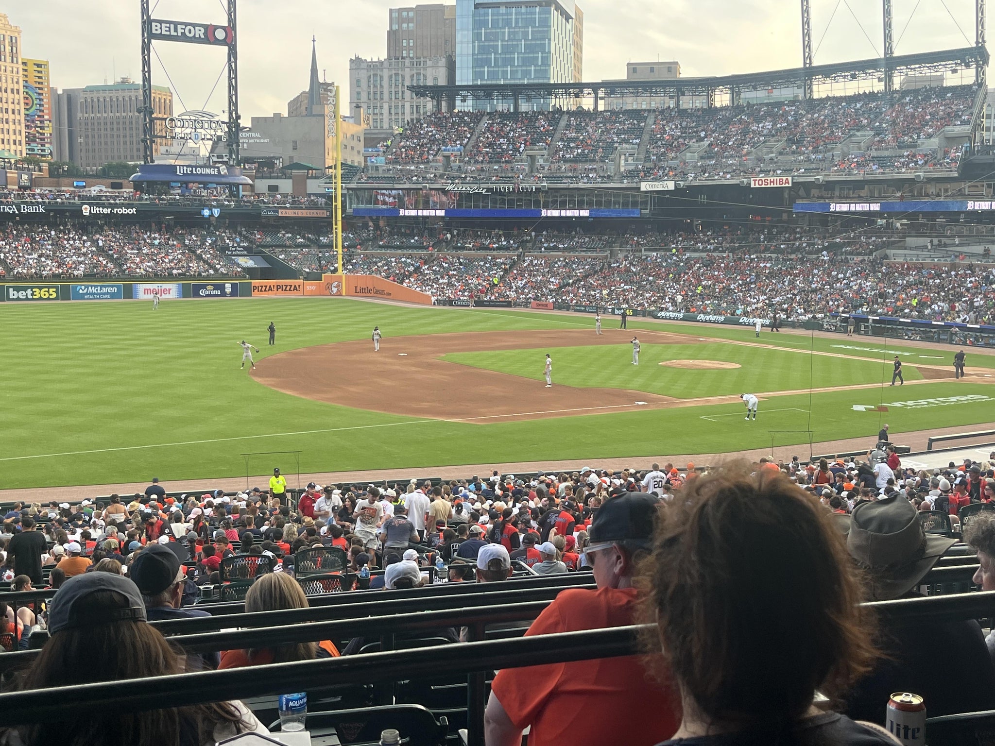 Vue réelle des fans prise de la Terrace 138 au site Comerica Park par Tom K