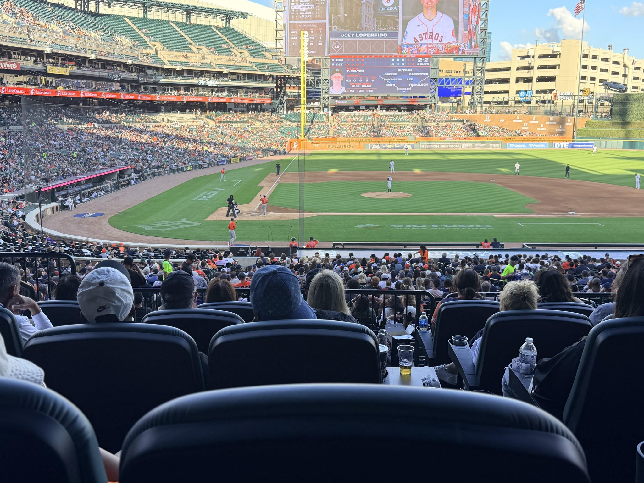 Vue réelle des fans prise de la Tiger DEN 123 au site Comerica Park par Roger A