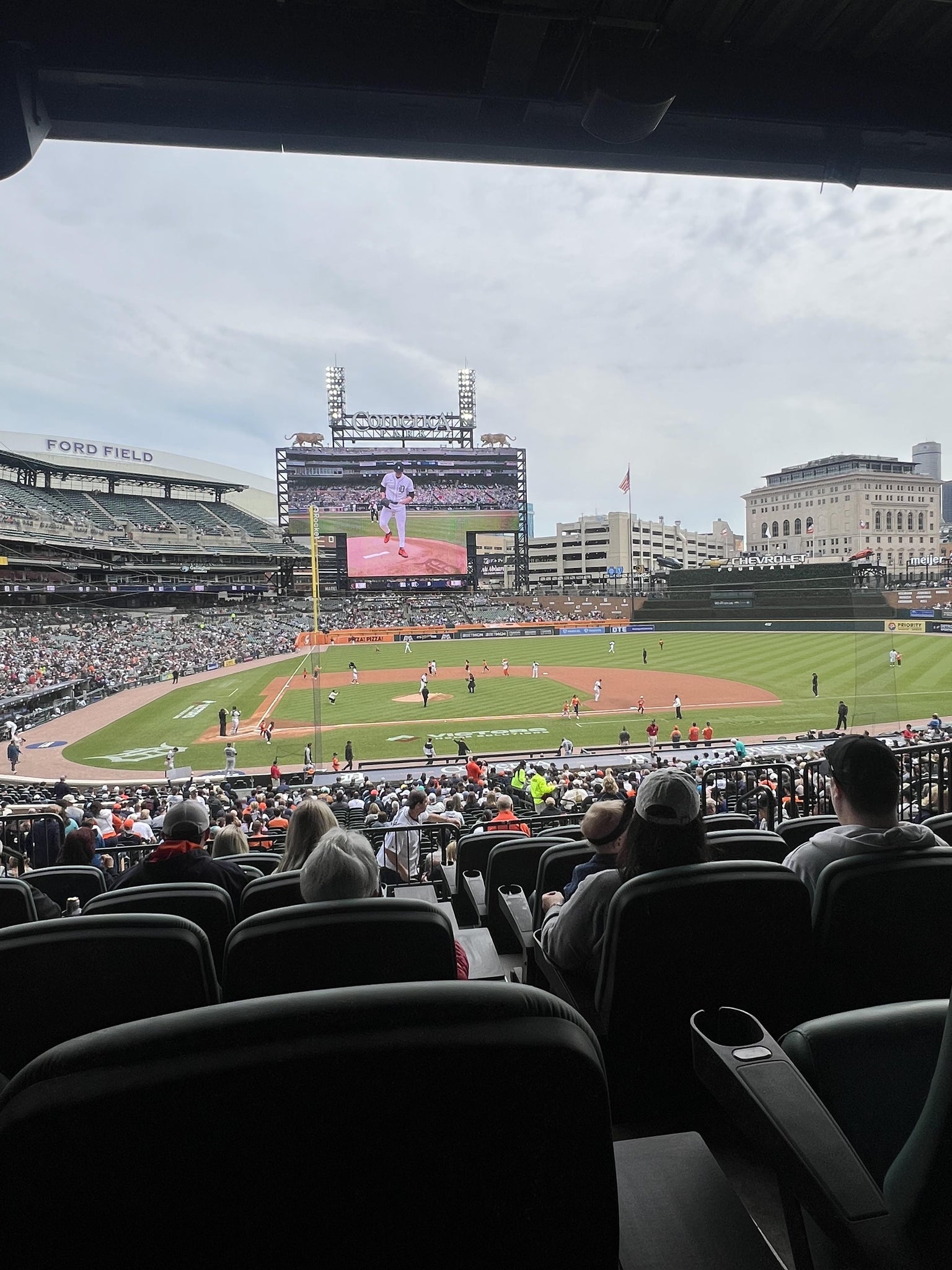 Real Fan View taken from Tiger DEN 123 at Comerica Park by Tethloach M