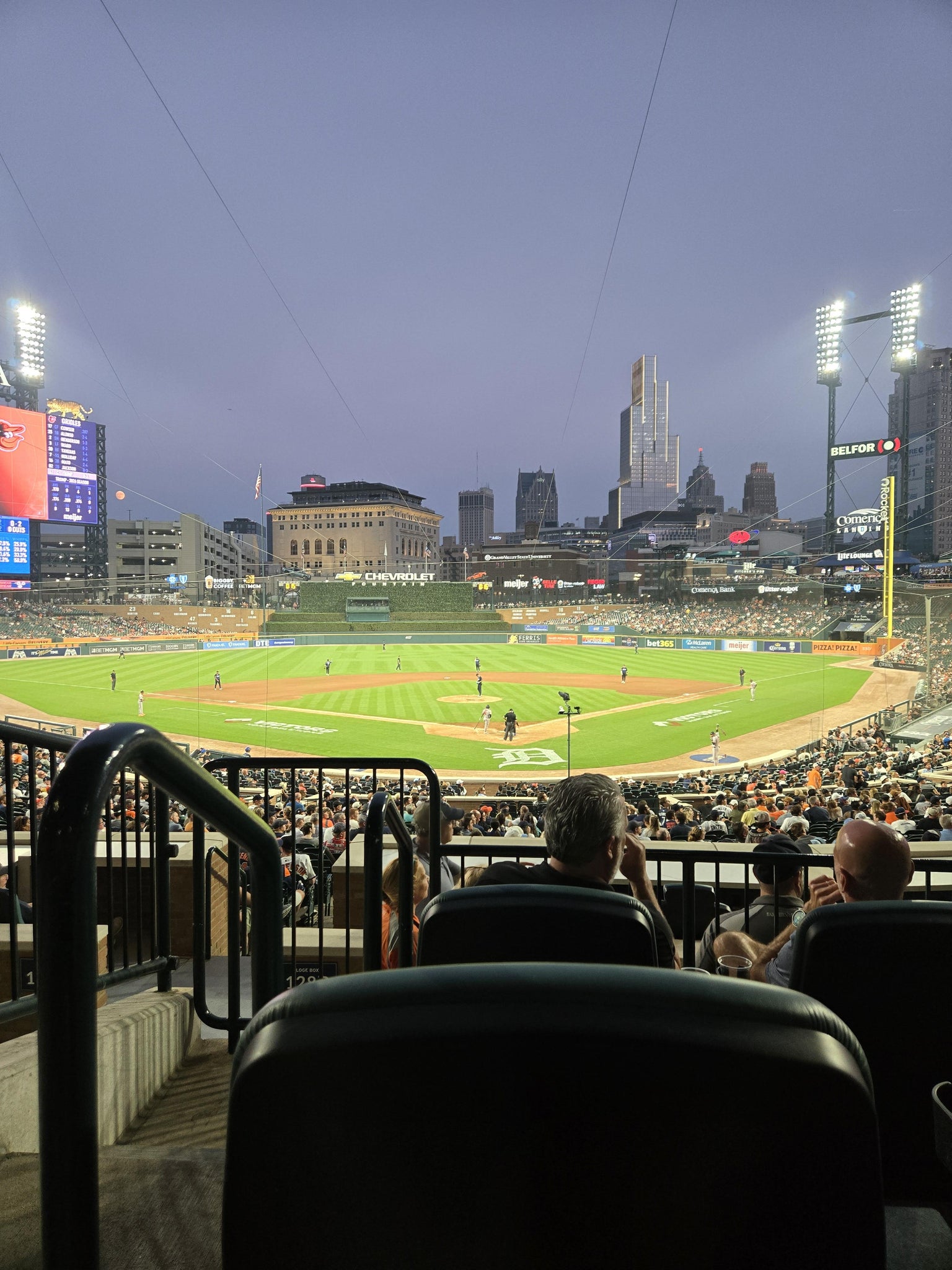 Real Fan View taken from Tiger DEN 128 at Comerica Park by James C