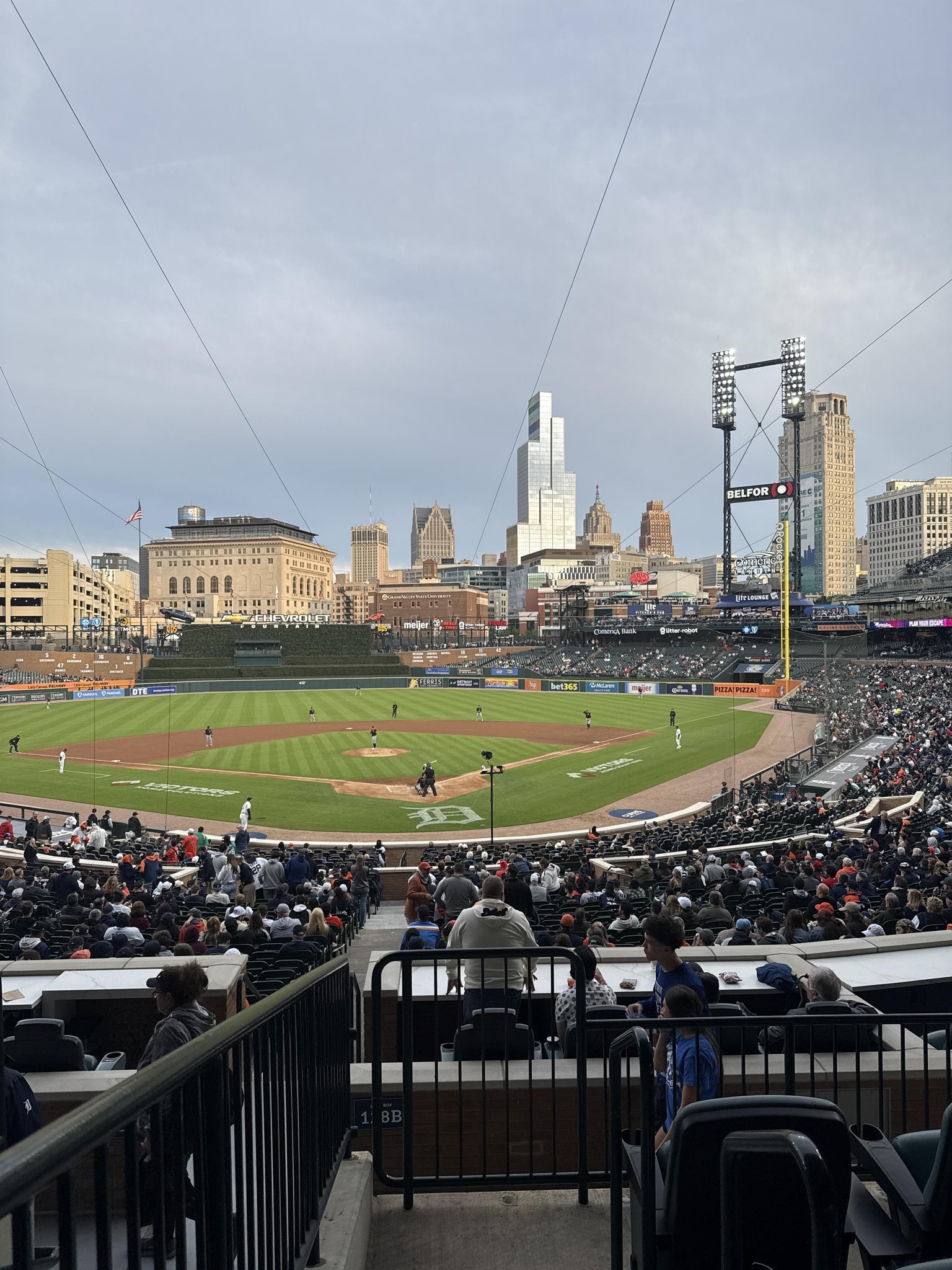 Real Fan View taken from Tiger DEN 128 at Comerica Park by Chris H