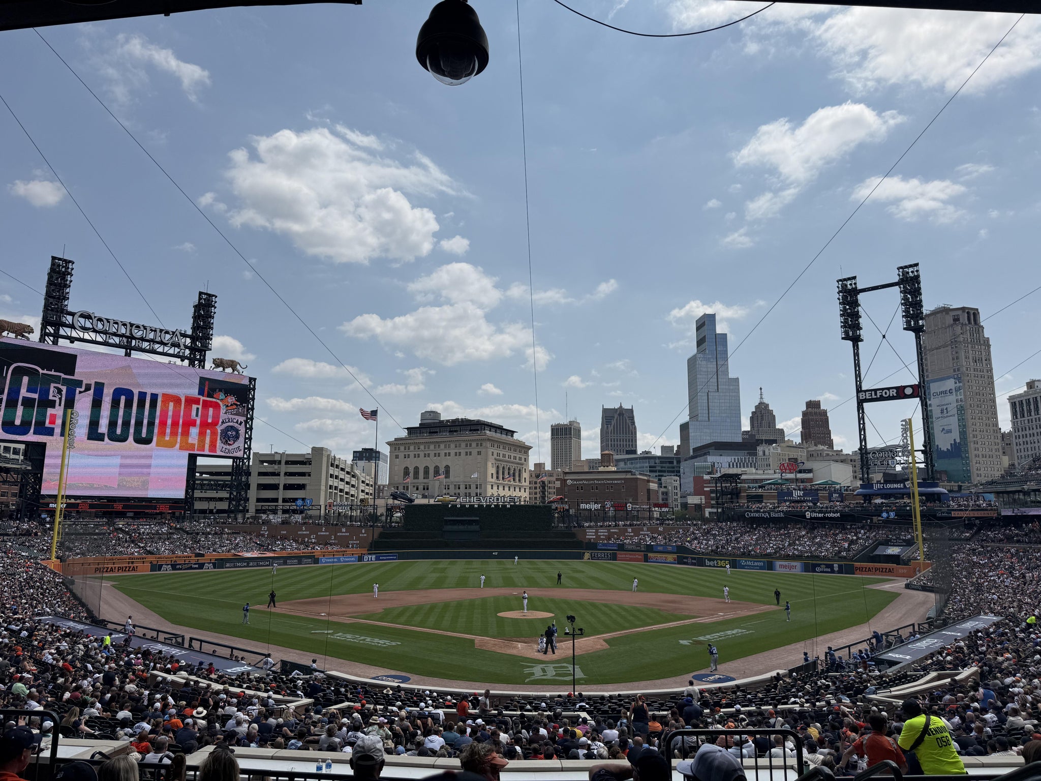 Real Fan View taken from Tiger DEN 128 at Comerica Park by Brook R