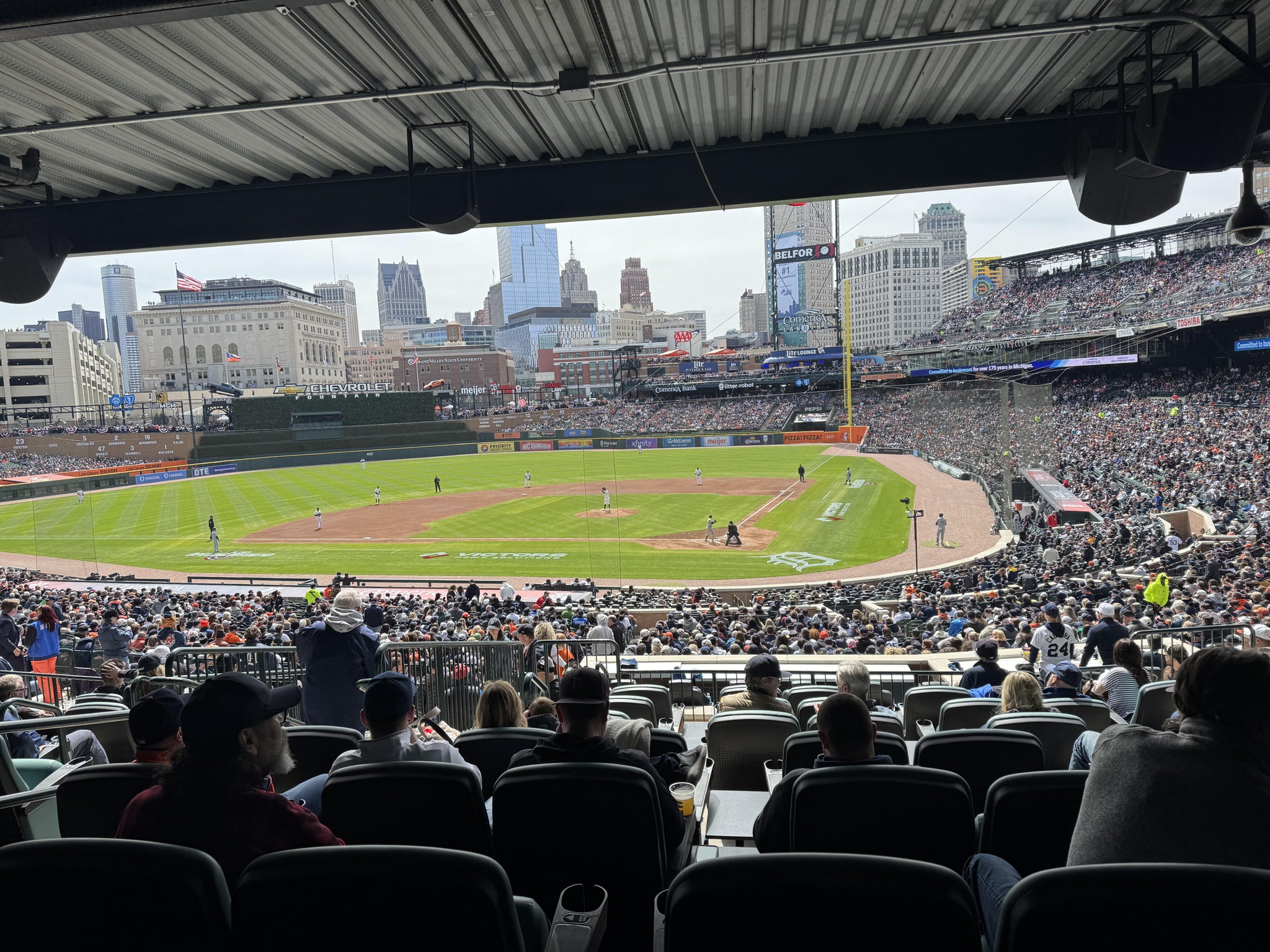 Real Fan View taken from Tiger DEN 129 B at Comerica Park by Matt P