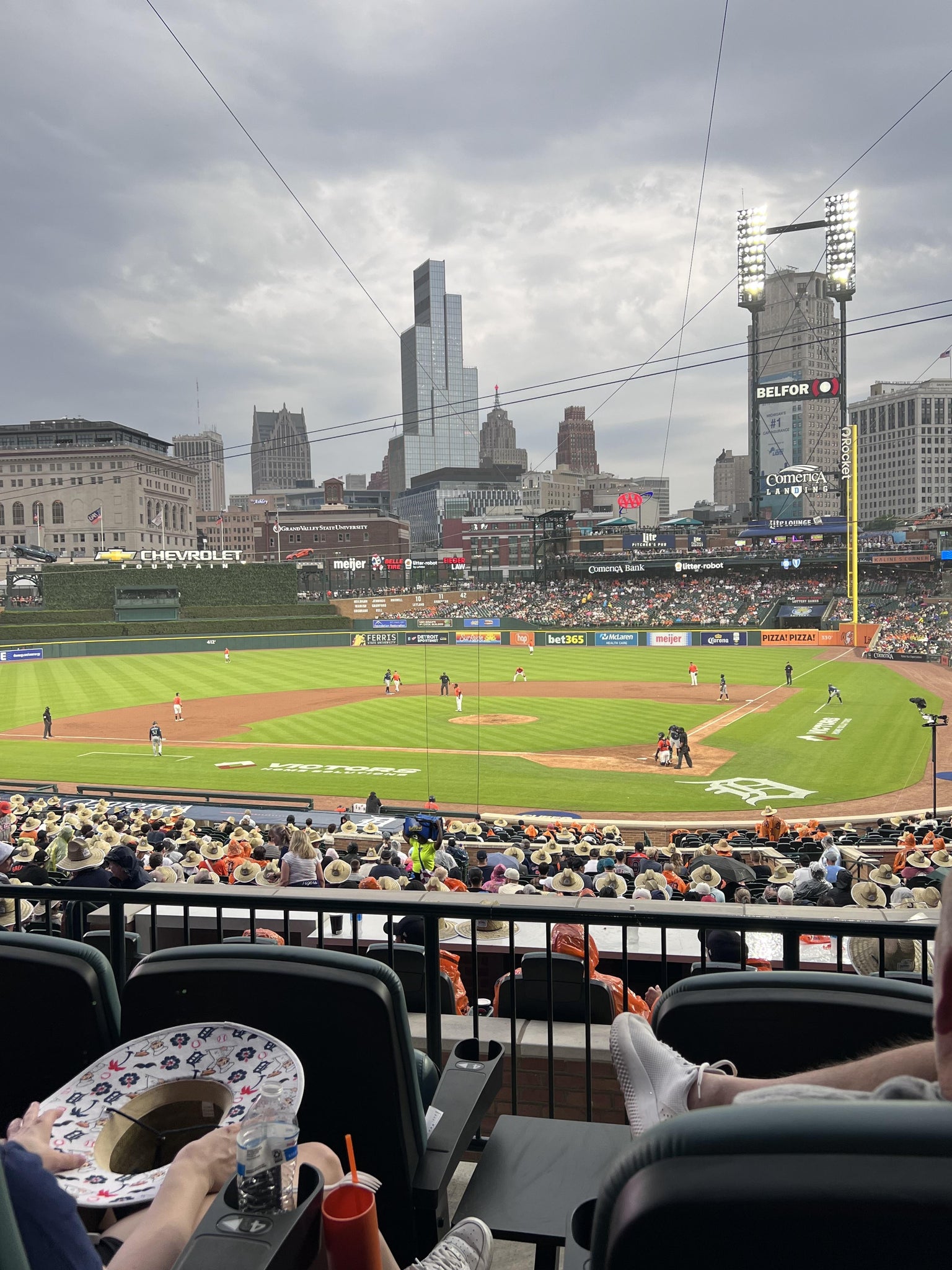 Real Fan View taken from Tiger DEN 130 at Comerica Park by Megan R
