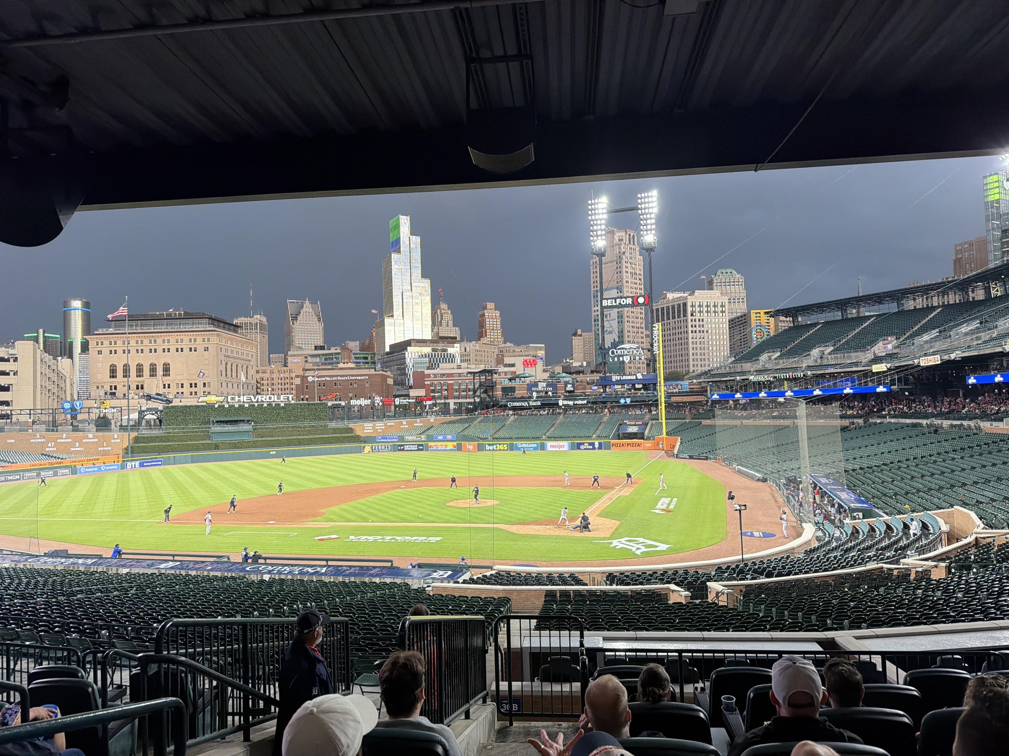 Real Fan View taken from Tiger DEN 130 at Comerica Park by Raymond Y