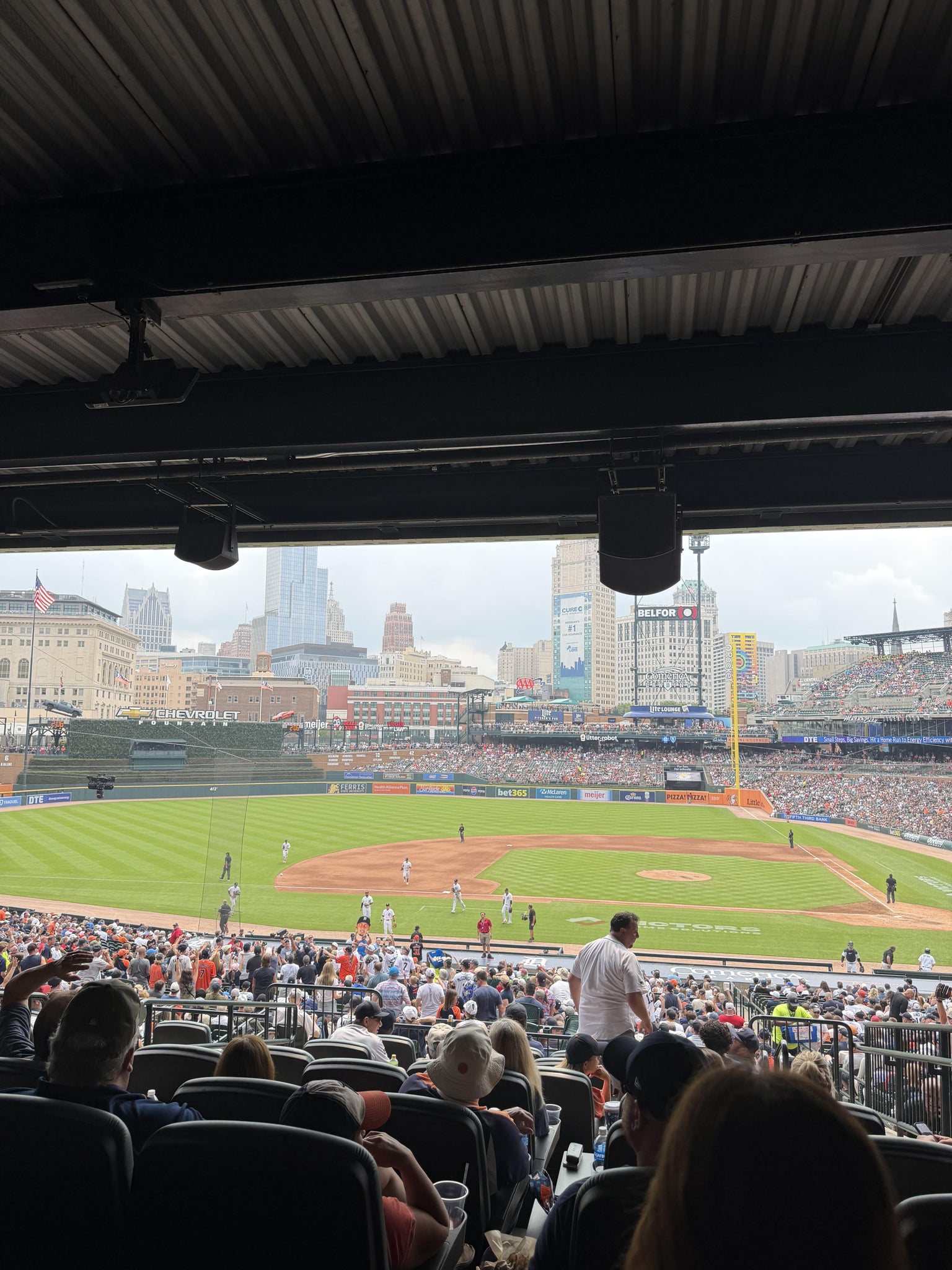 Vue réelle des fans prise de la Tiger DEN 133 A au site Comerica Park par Keith B