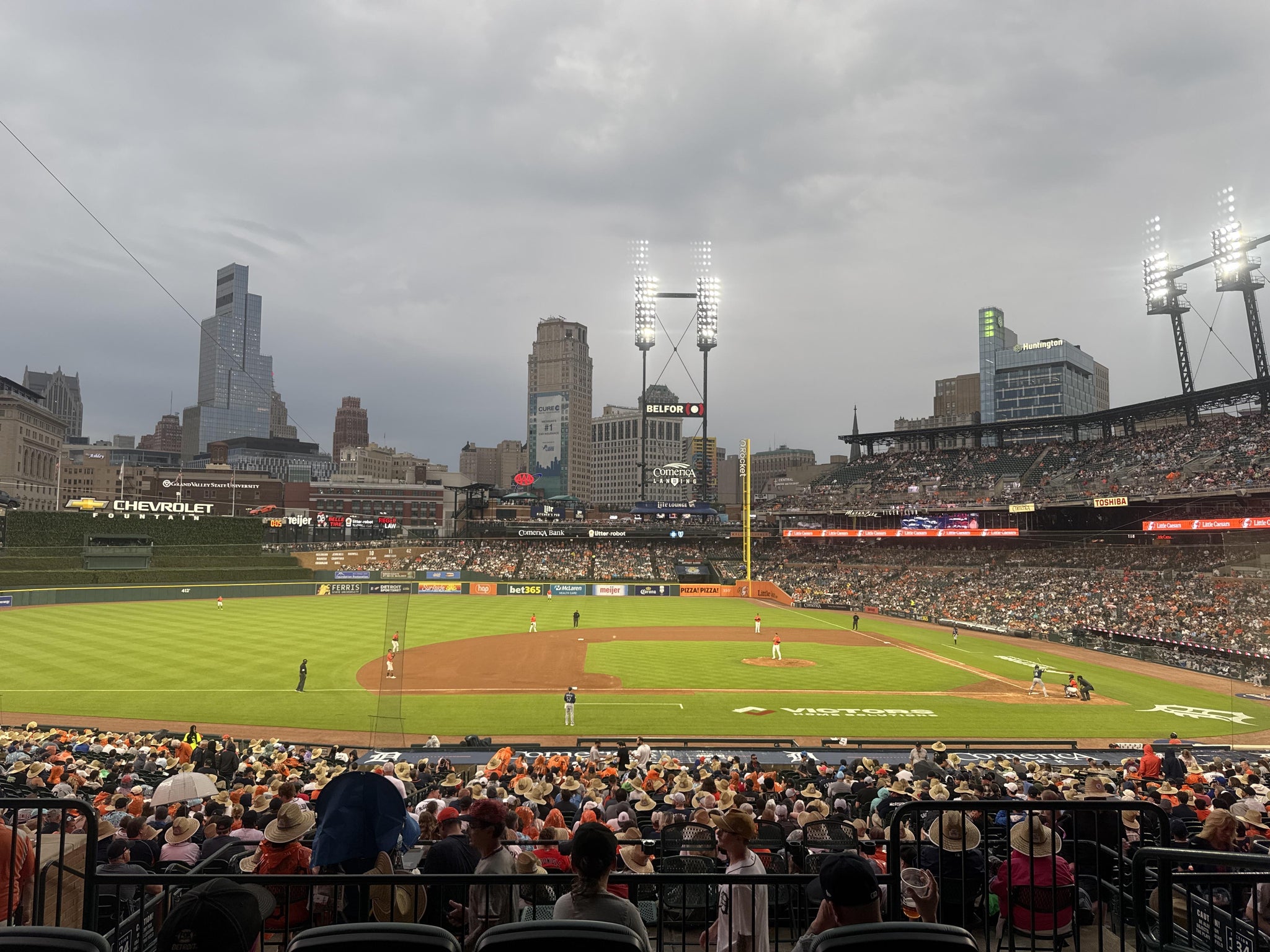 Real Fan View taken from Tiger DEN 134 at Comerica Park by Russell S