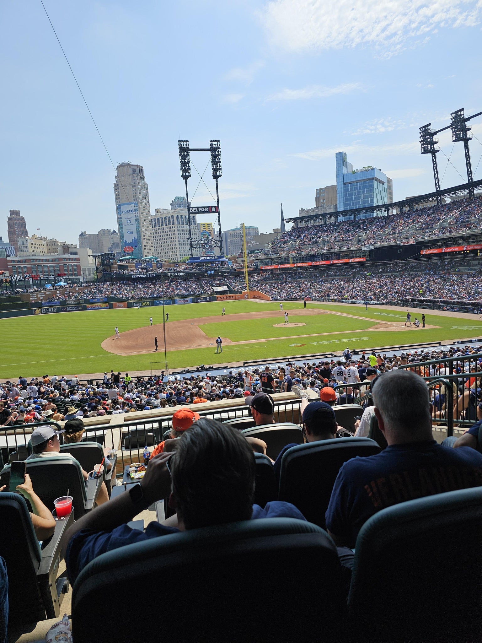 Real Fan View taken from Tiger DEN 135 A at Comerica Park by Thomas B