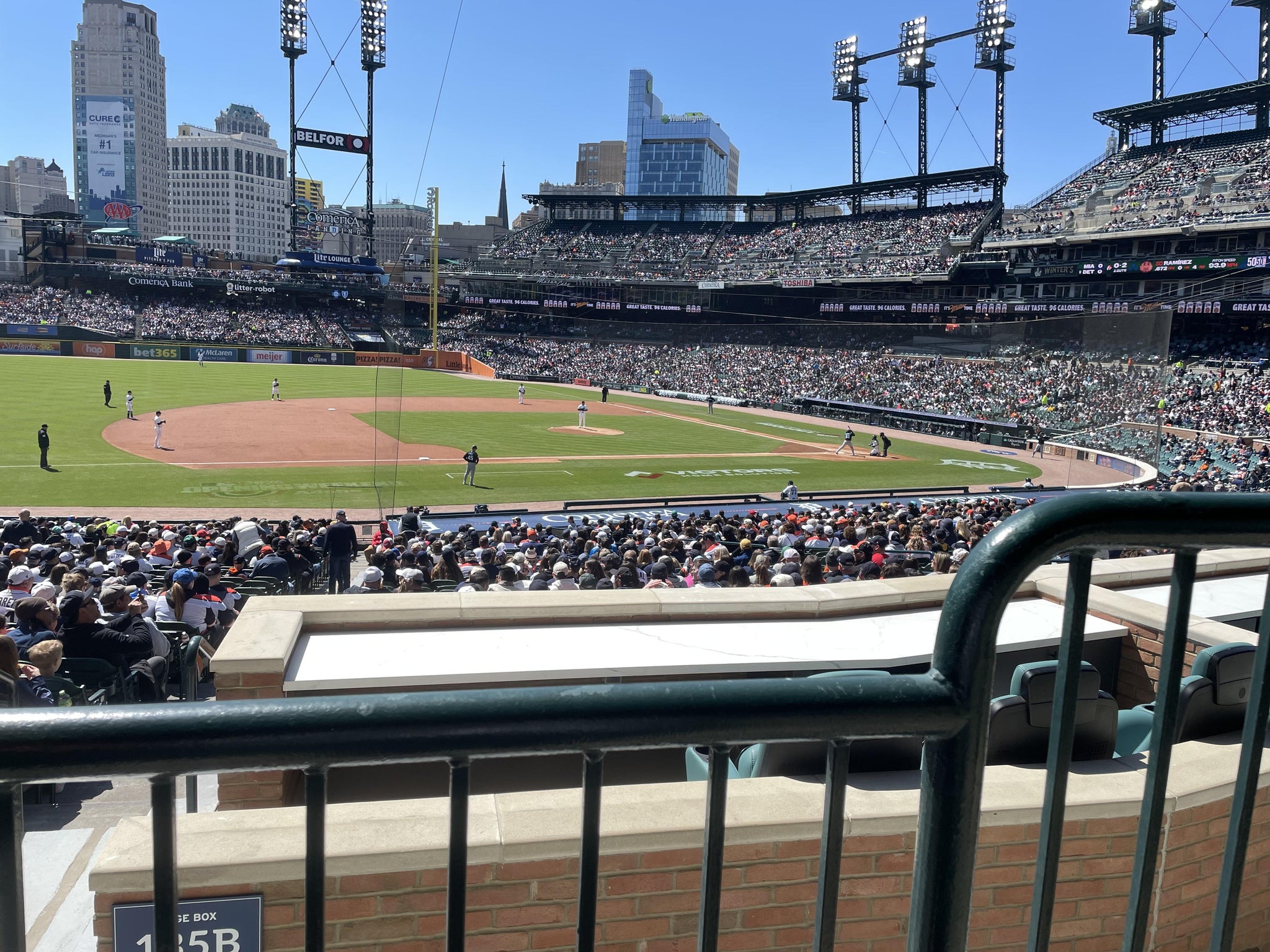 Real Fan View taken from Tiger DEN 135 C at Comerica Park by Alice I