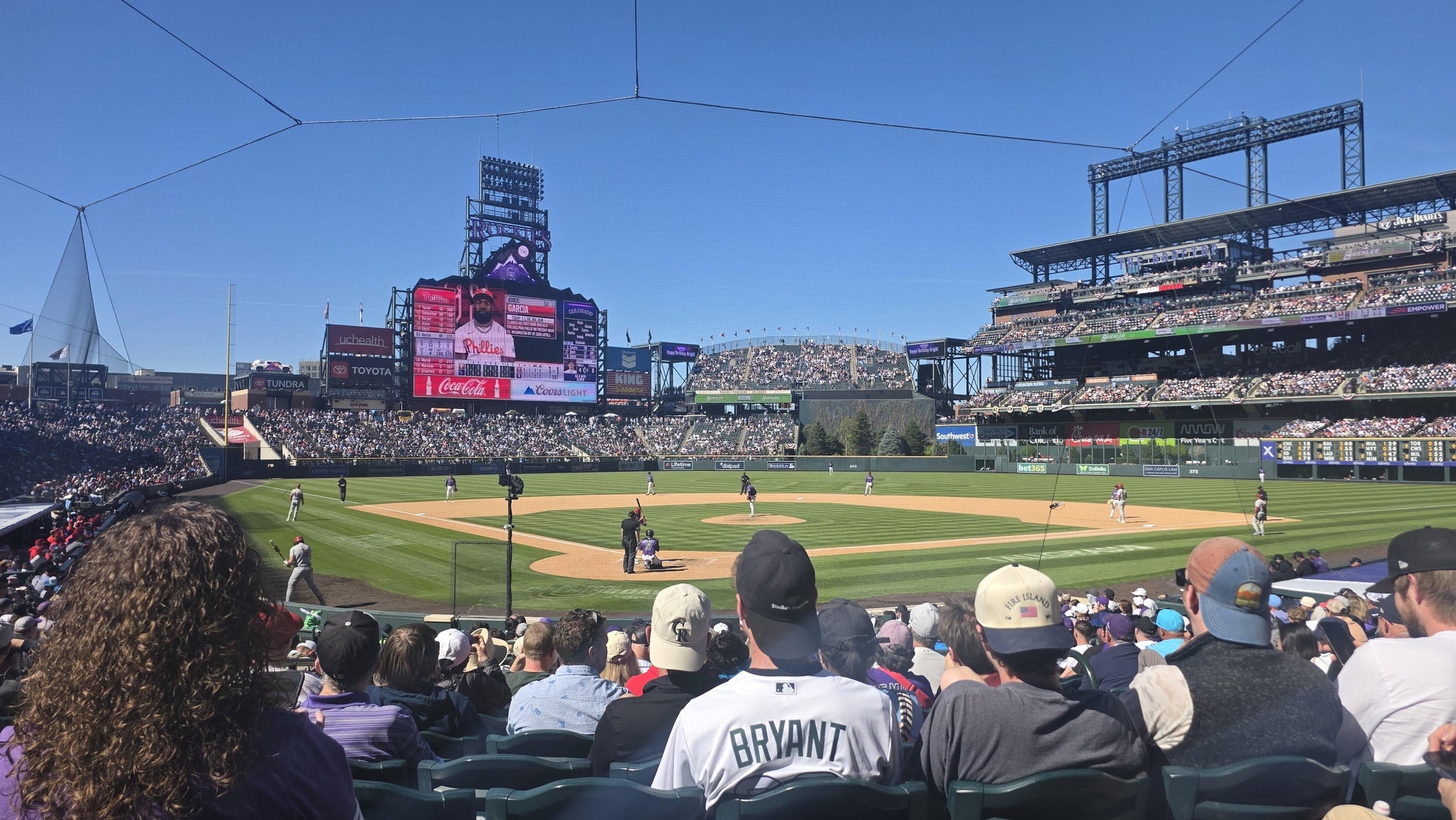 Real Fan View taken from Section 129 at Coors Field by Nate W