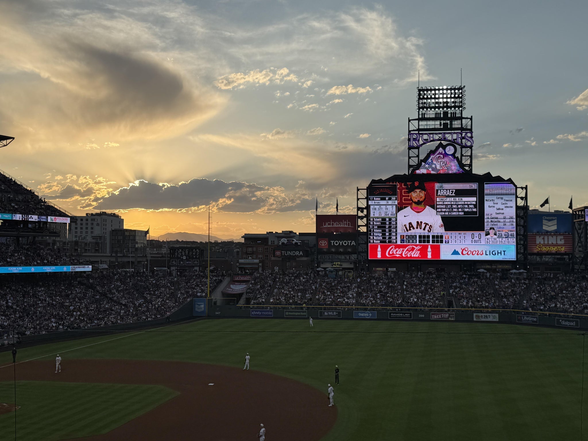 Real Fan View taken from Section 219 at Coors Field by Richard R