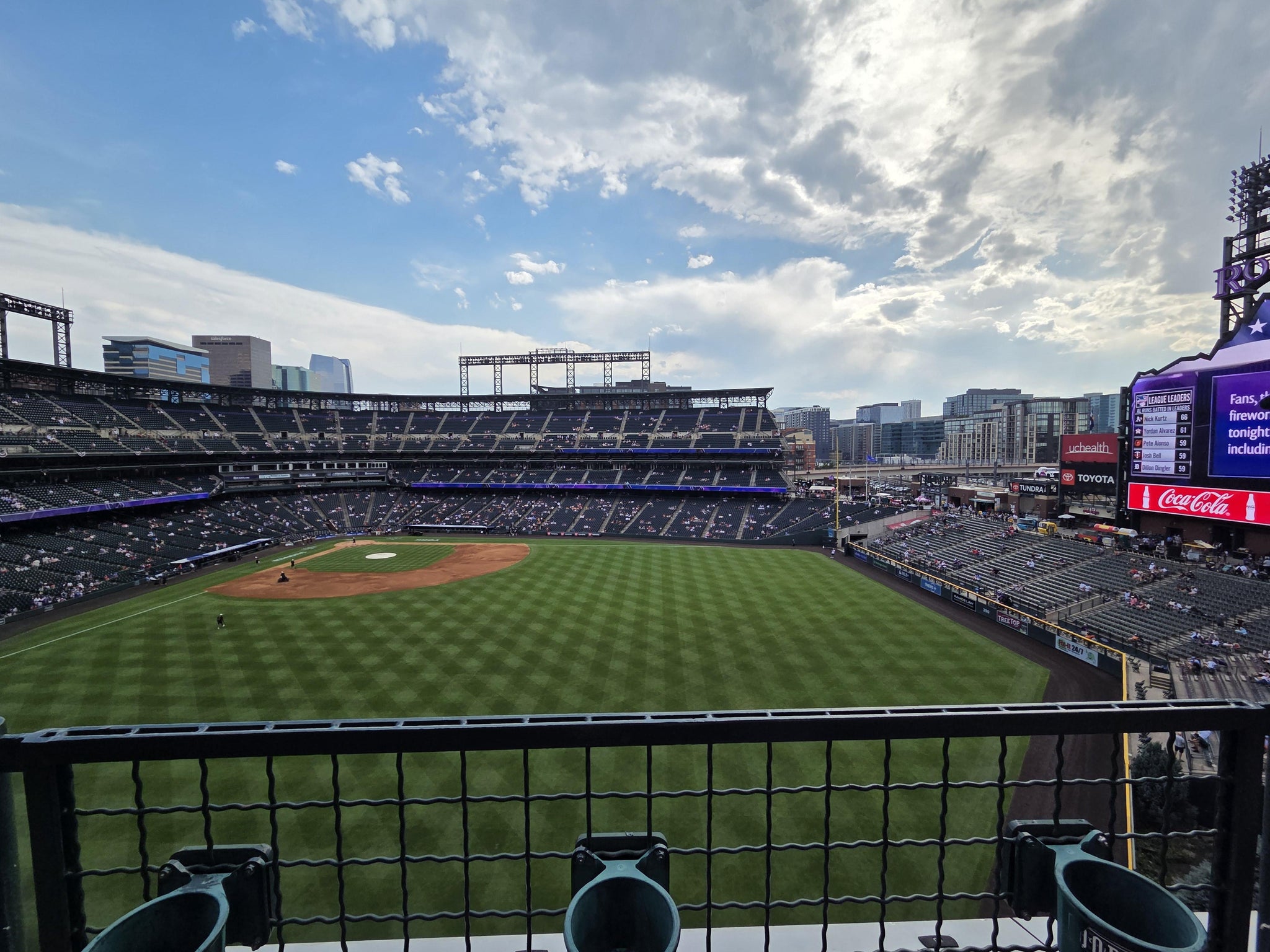 Real Fan View taken from Lower 303 at Coors Field by Kayla L