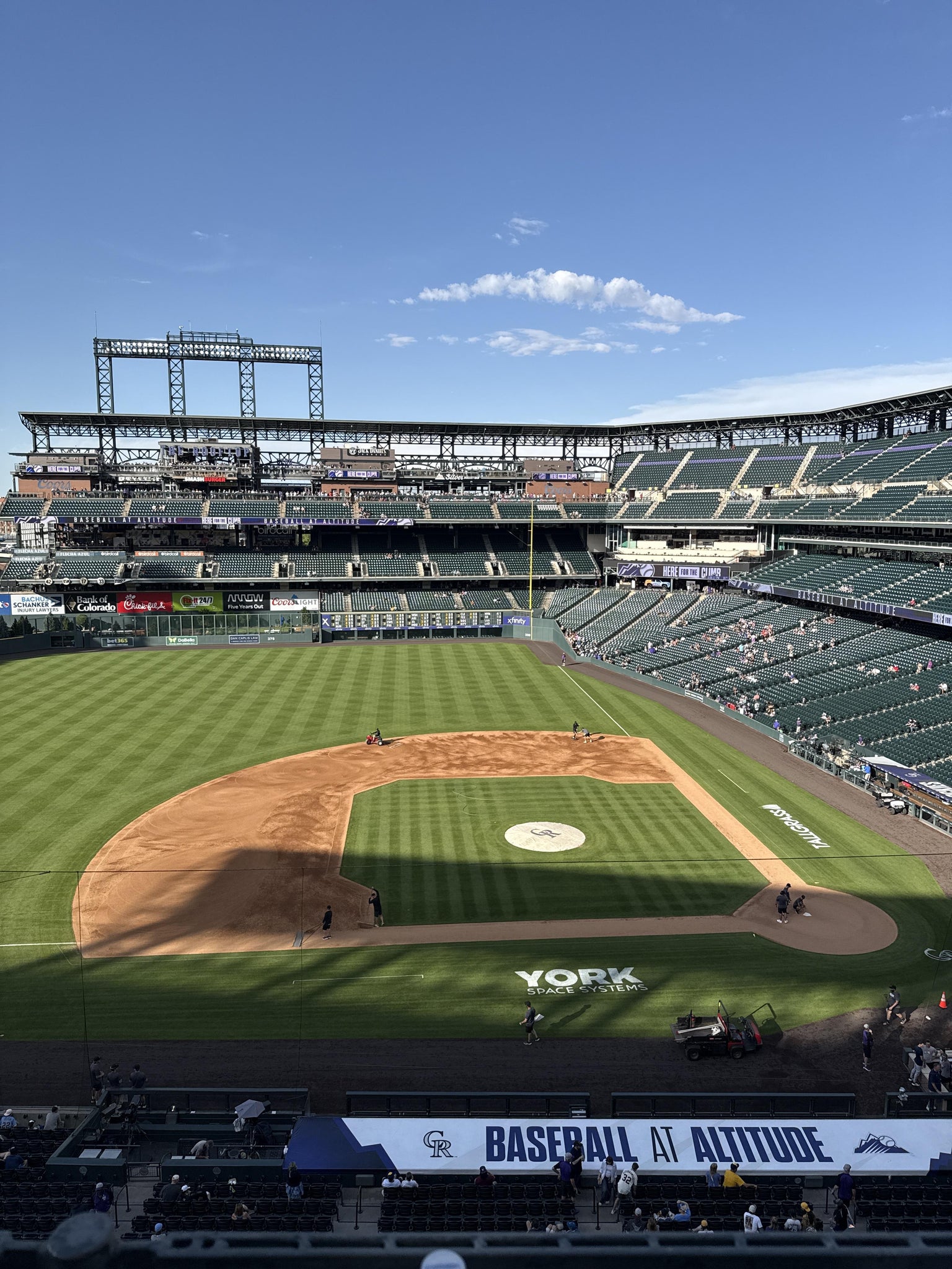 Real Fan View taken from Lower 338 at Coors Field by Mirae D