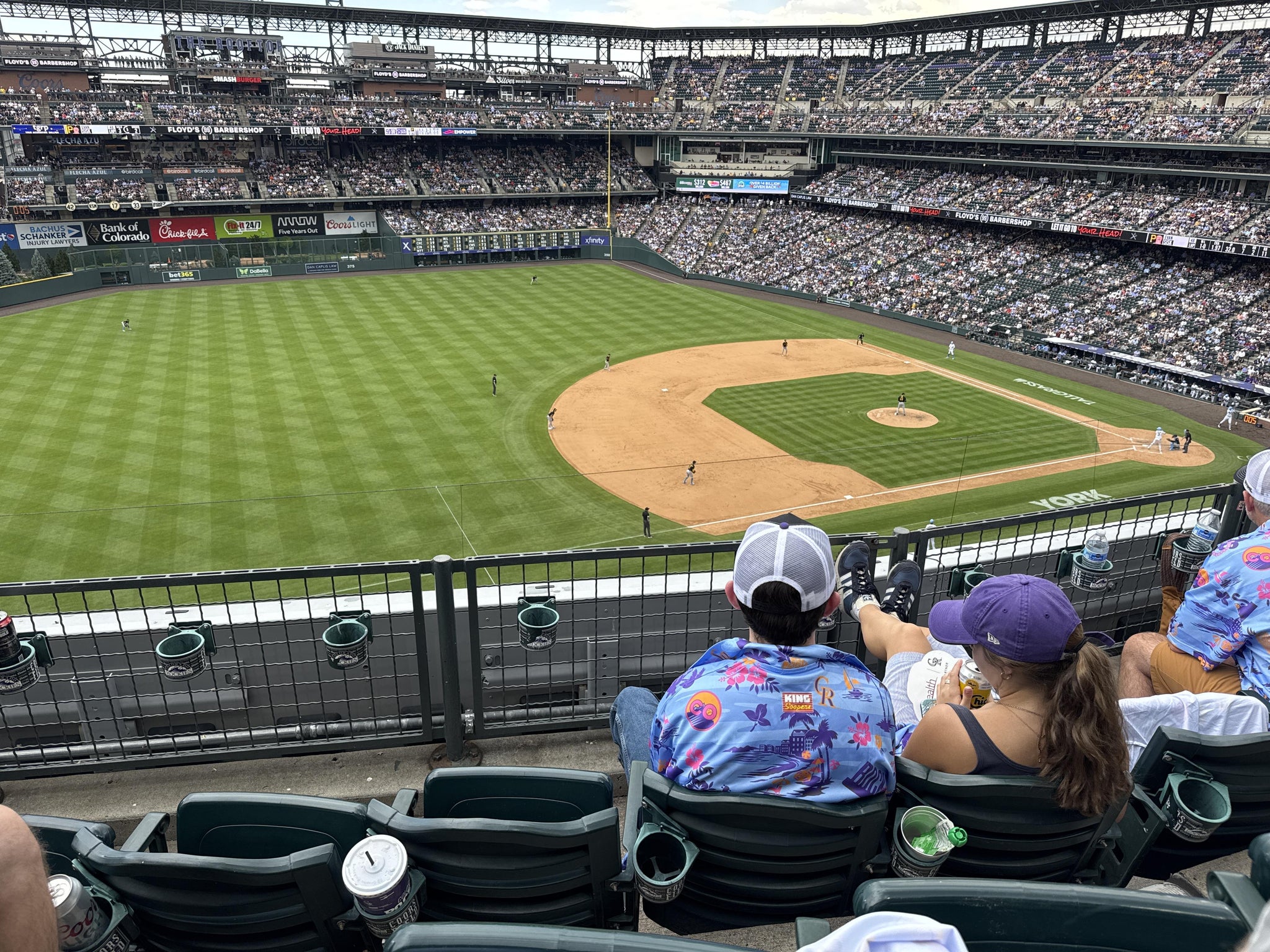 Real Fan View taken from Lower 343 at Coors Field by Randi O