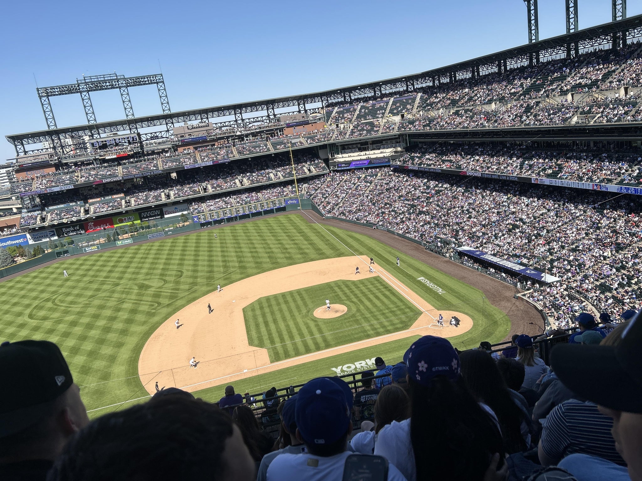 Real Fan View taken from Upper 338 at Coors Field by Mario alan C