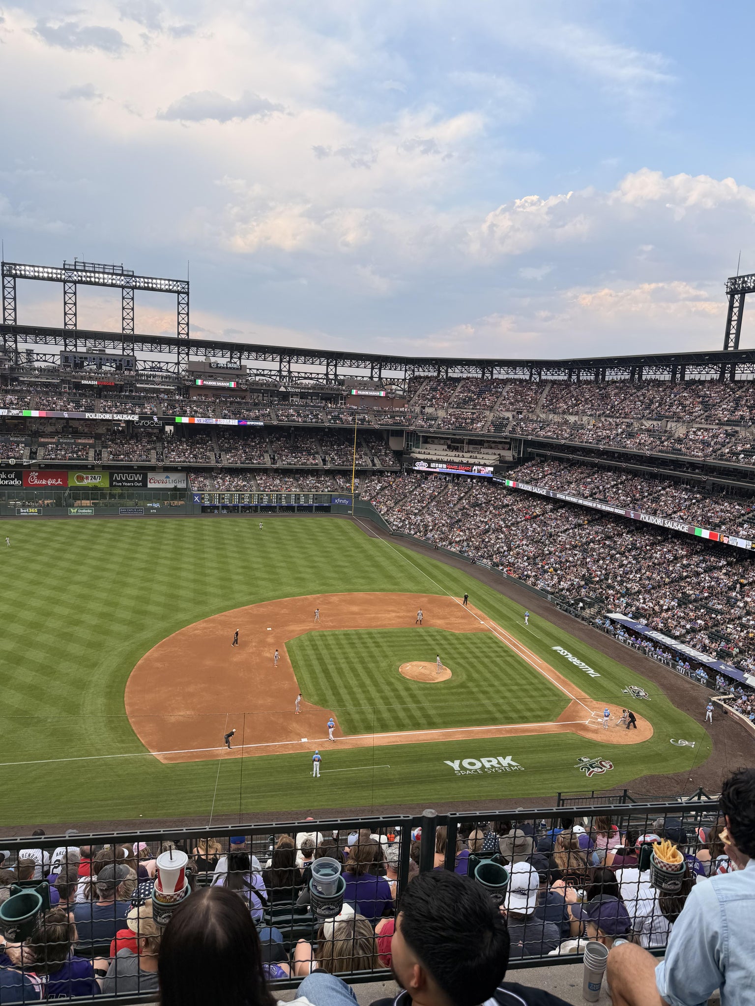 Real Fan View taken from Upper 340 at Coors Field by Diana M