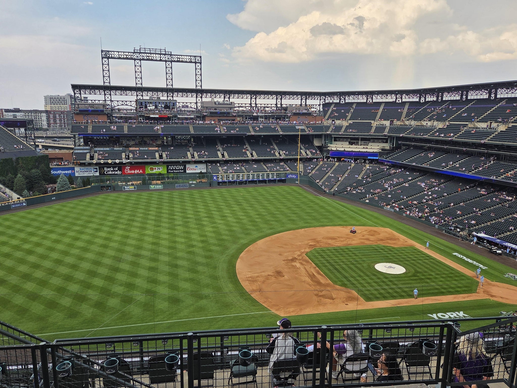 Real Fan View taken from Upper 342 at Coors Field by Bradley B