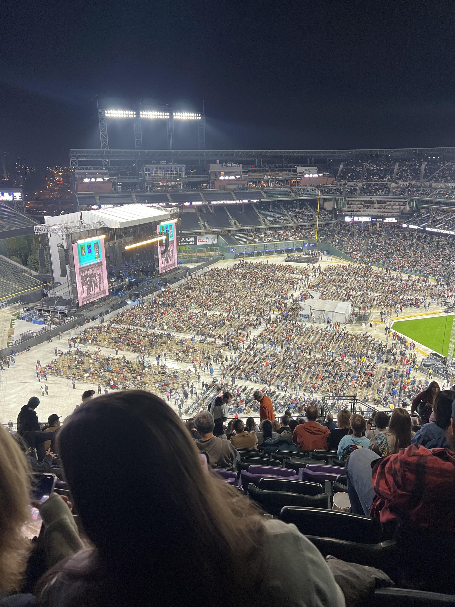 Real Fan View taken from Upper 345 at Coors Field by Emily O