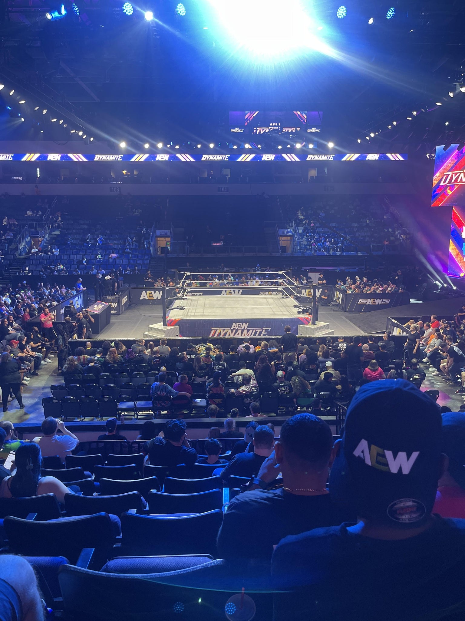Real Fan View taken from Section 116 at Credit Union of Texas Event Center by Vitali A