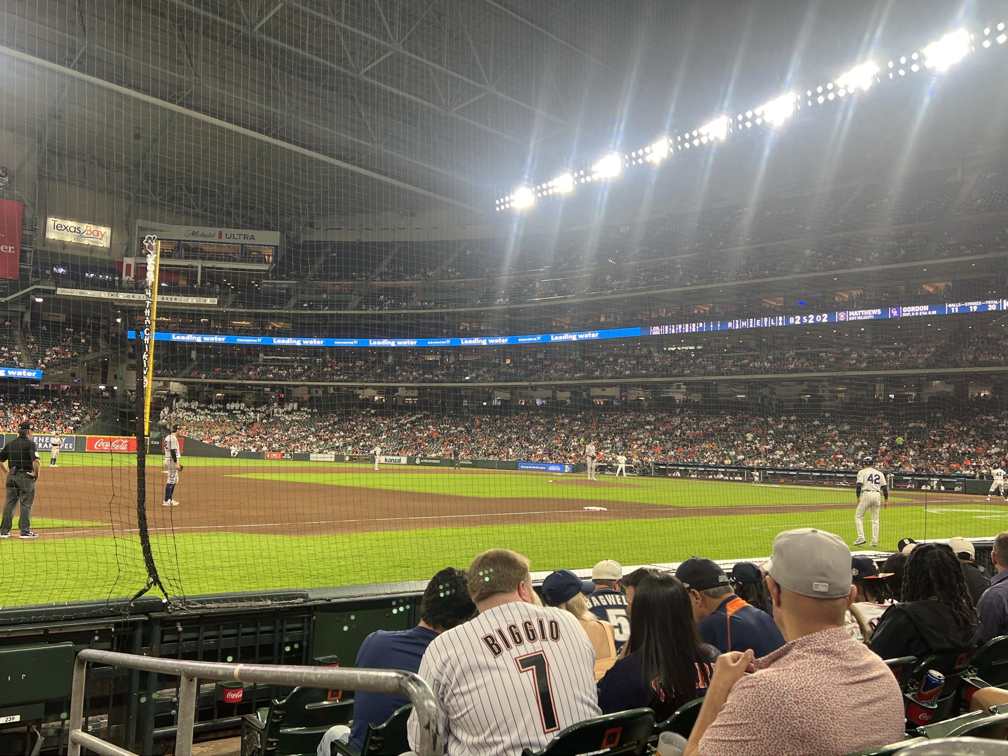 Real Fan View taken from Section 110 at Daikin Park by Wanda H