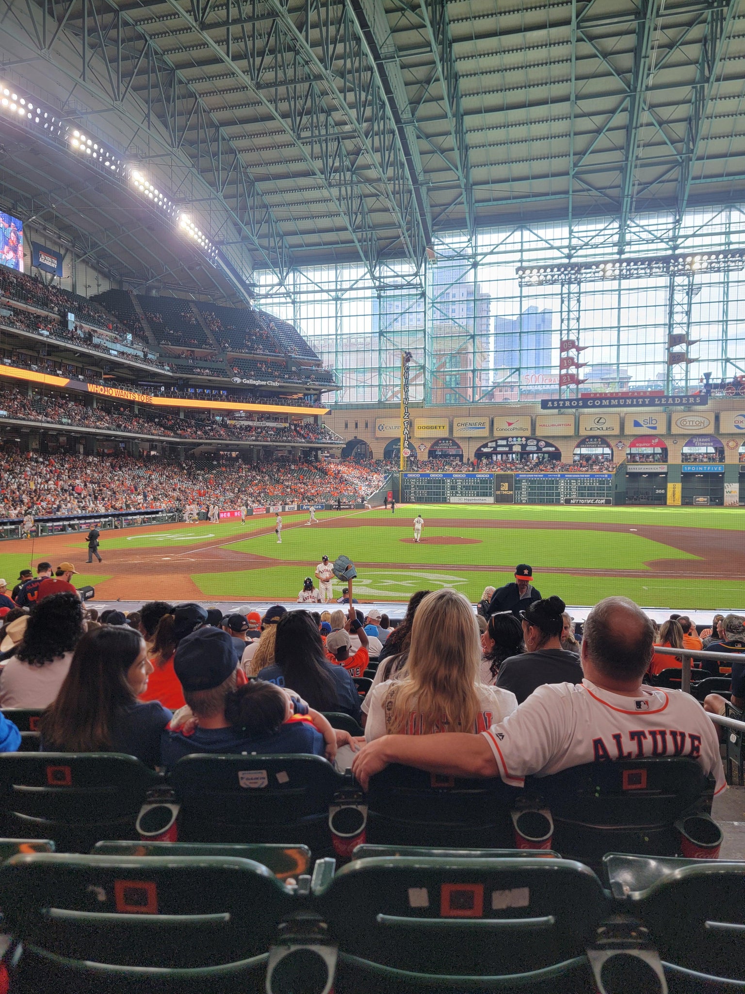 Real Fan View taken from Section 124 at Daikin Park by Daniel F