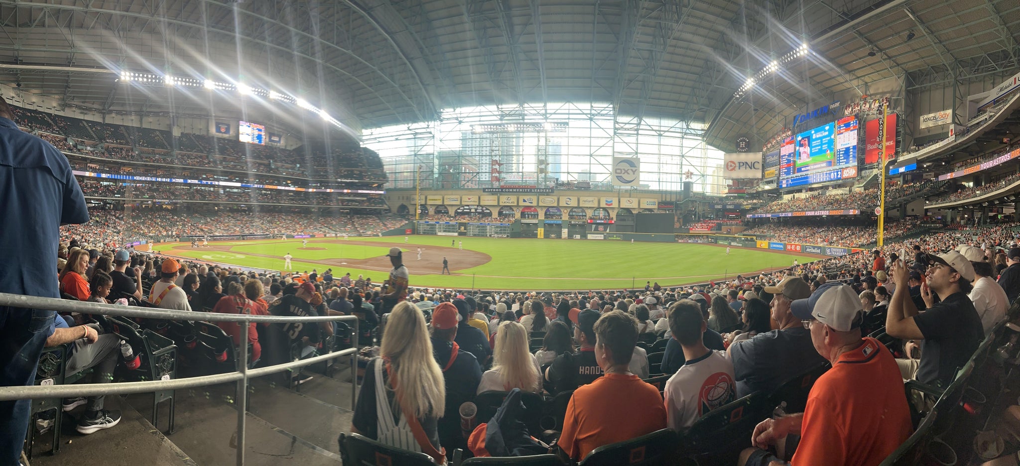 Real Fan View taken from Section 128 at Daikin Park by Elizabeth C