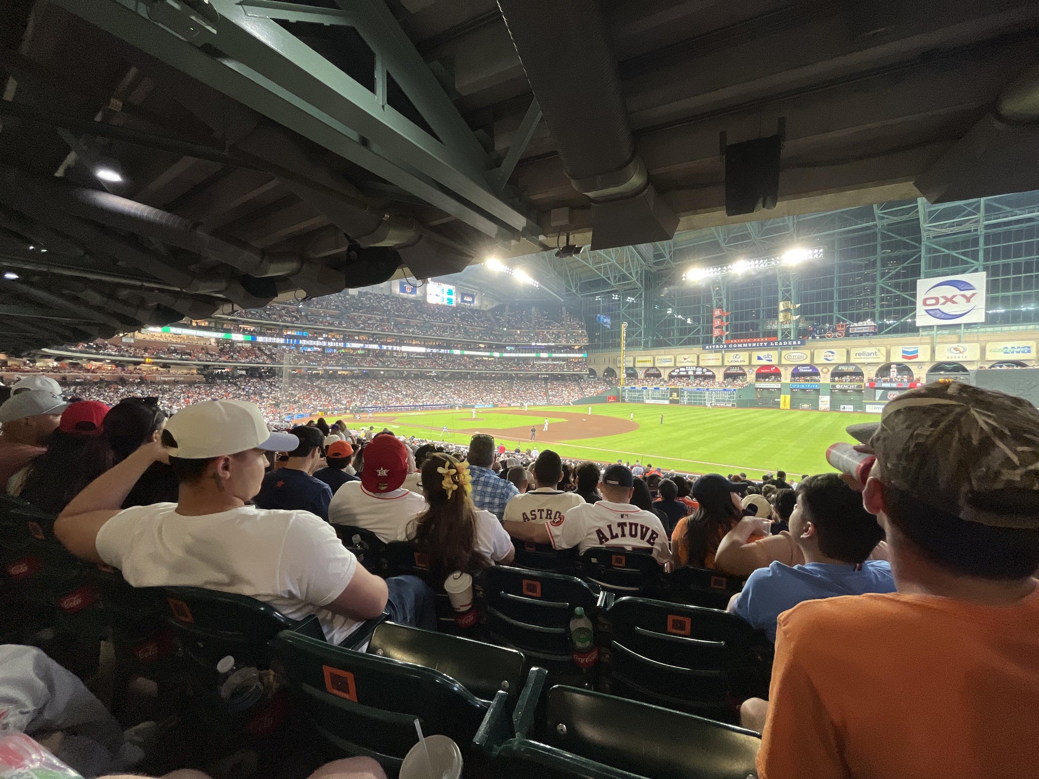 Real Fan View taken from Section 129 at Daikin Park by Guillermo M