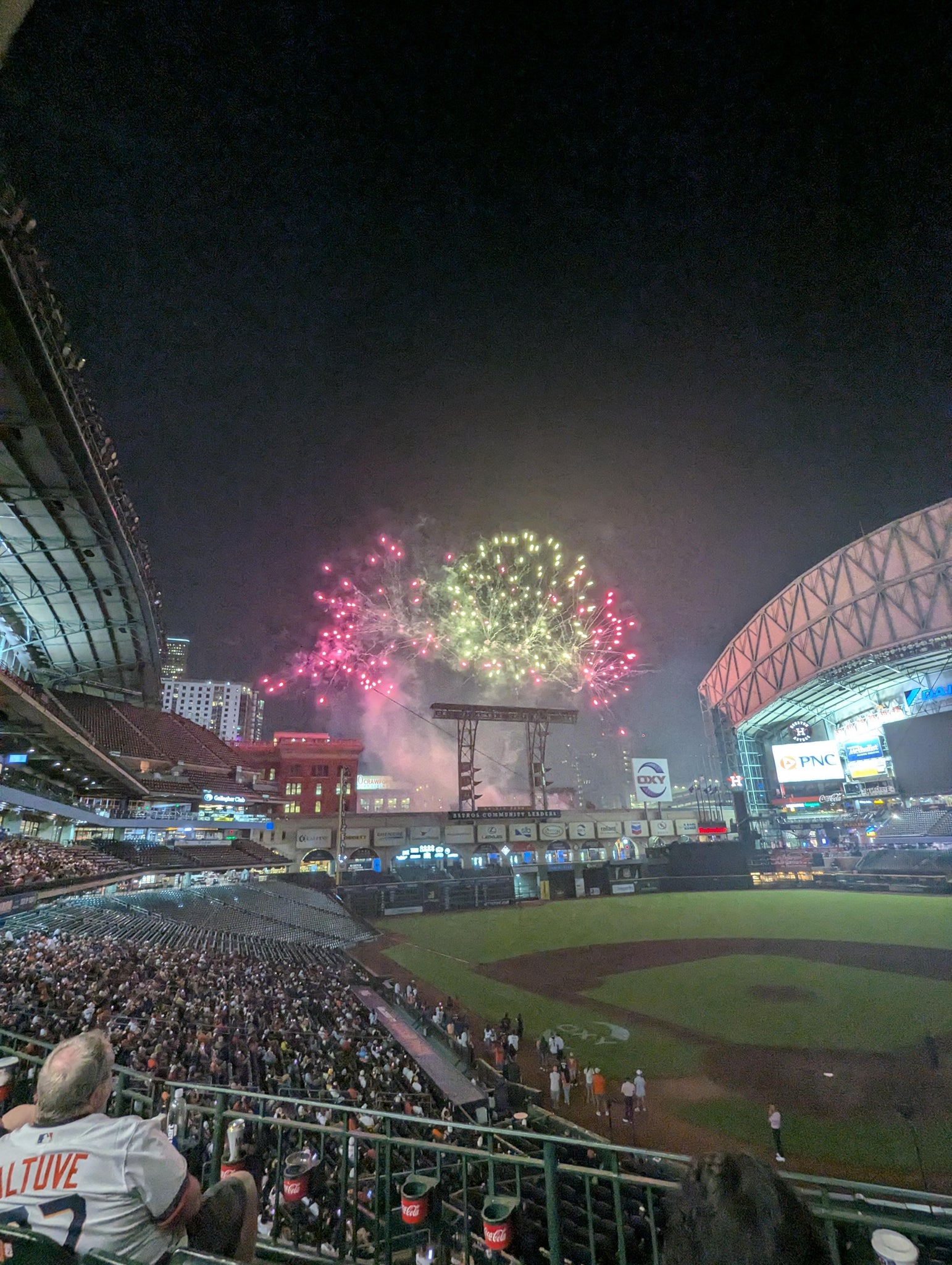 Real Fan View taken from Section 218 at Daikin Park by Ray L