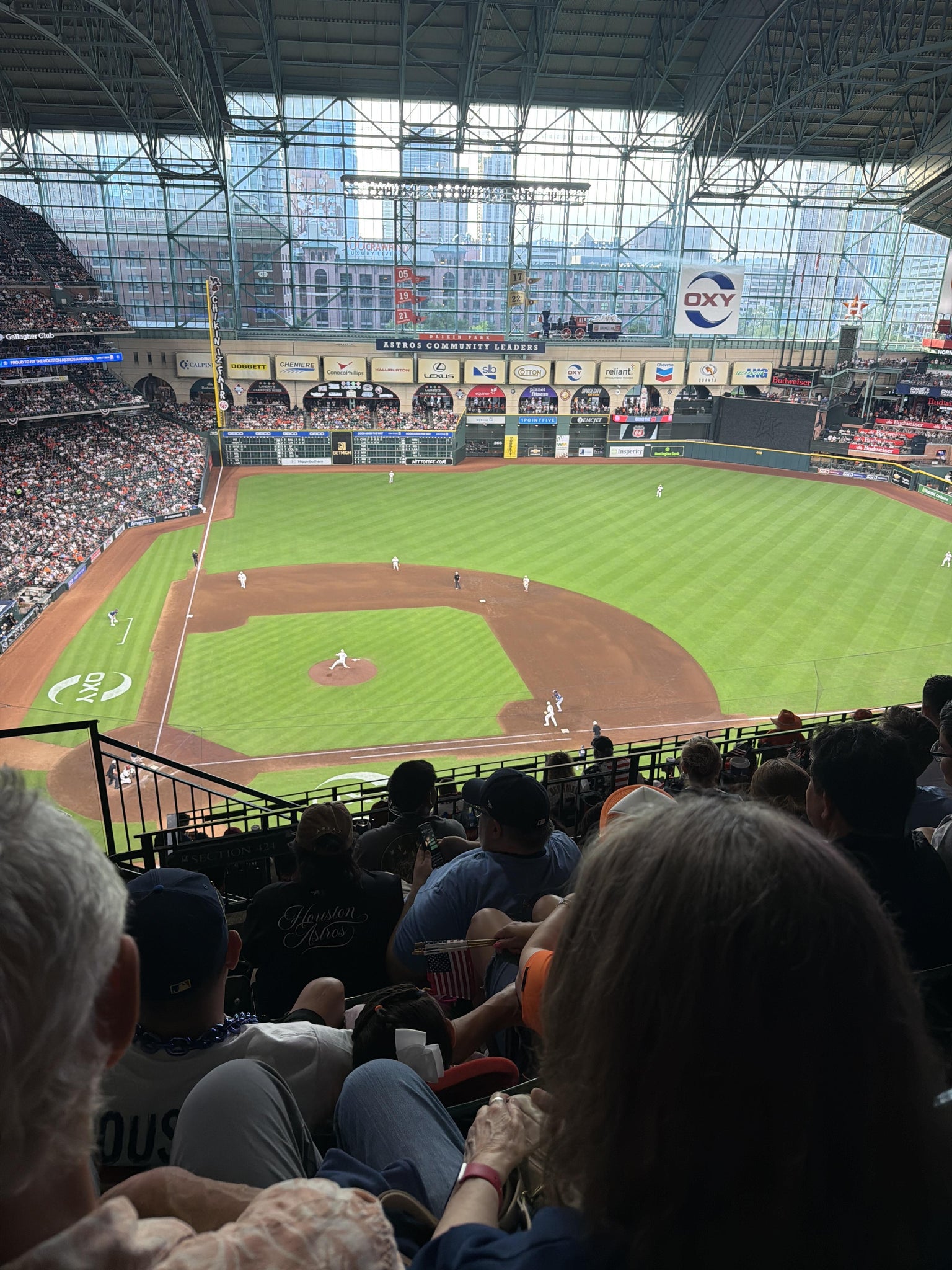 Real Fan View taken from Section 424 at Daikin Park by Rudy T