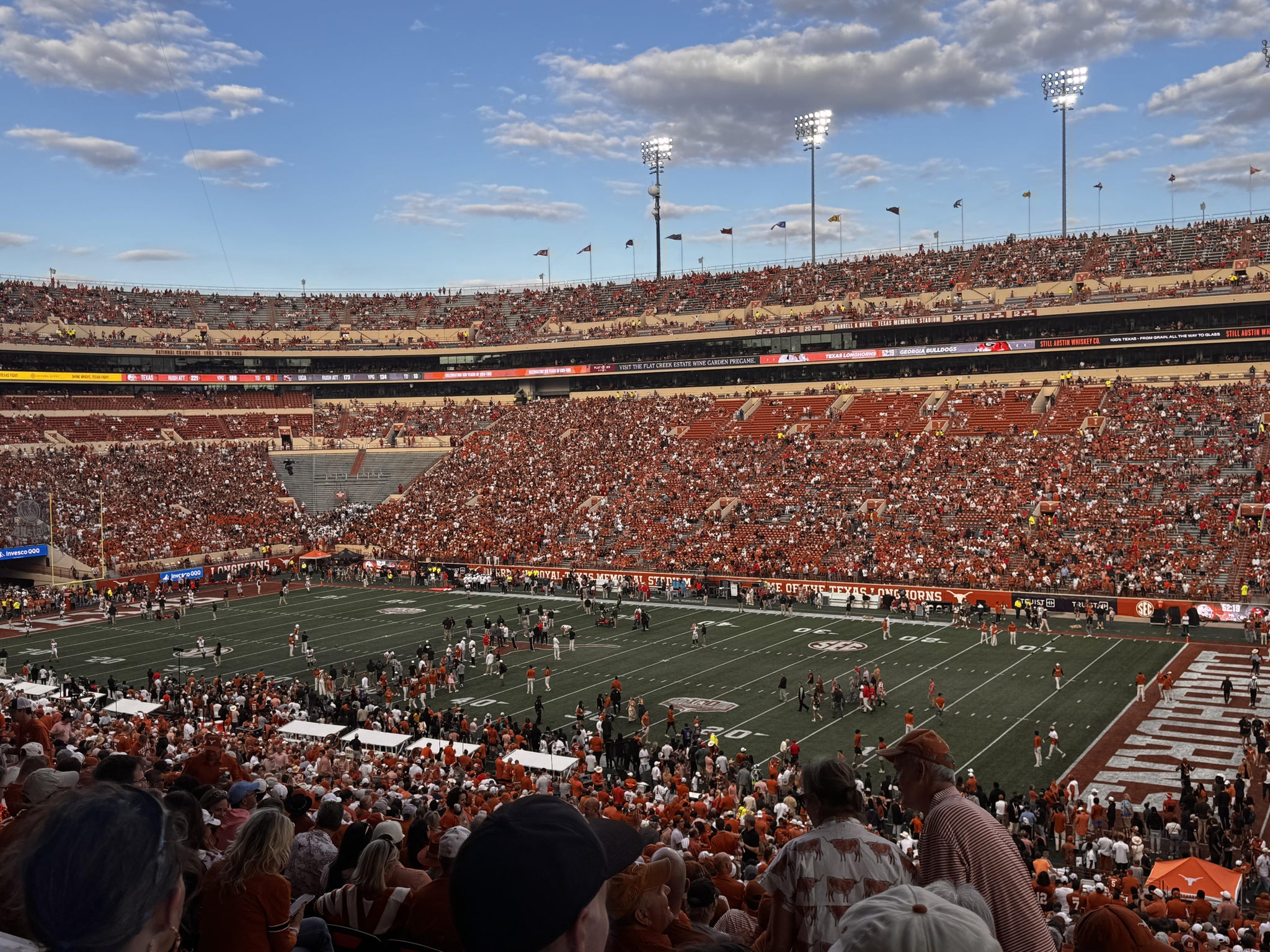 Real Fan View taken from Section 1 at Darrell K Royal - Texas Memorial Stadium by Robert G