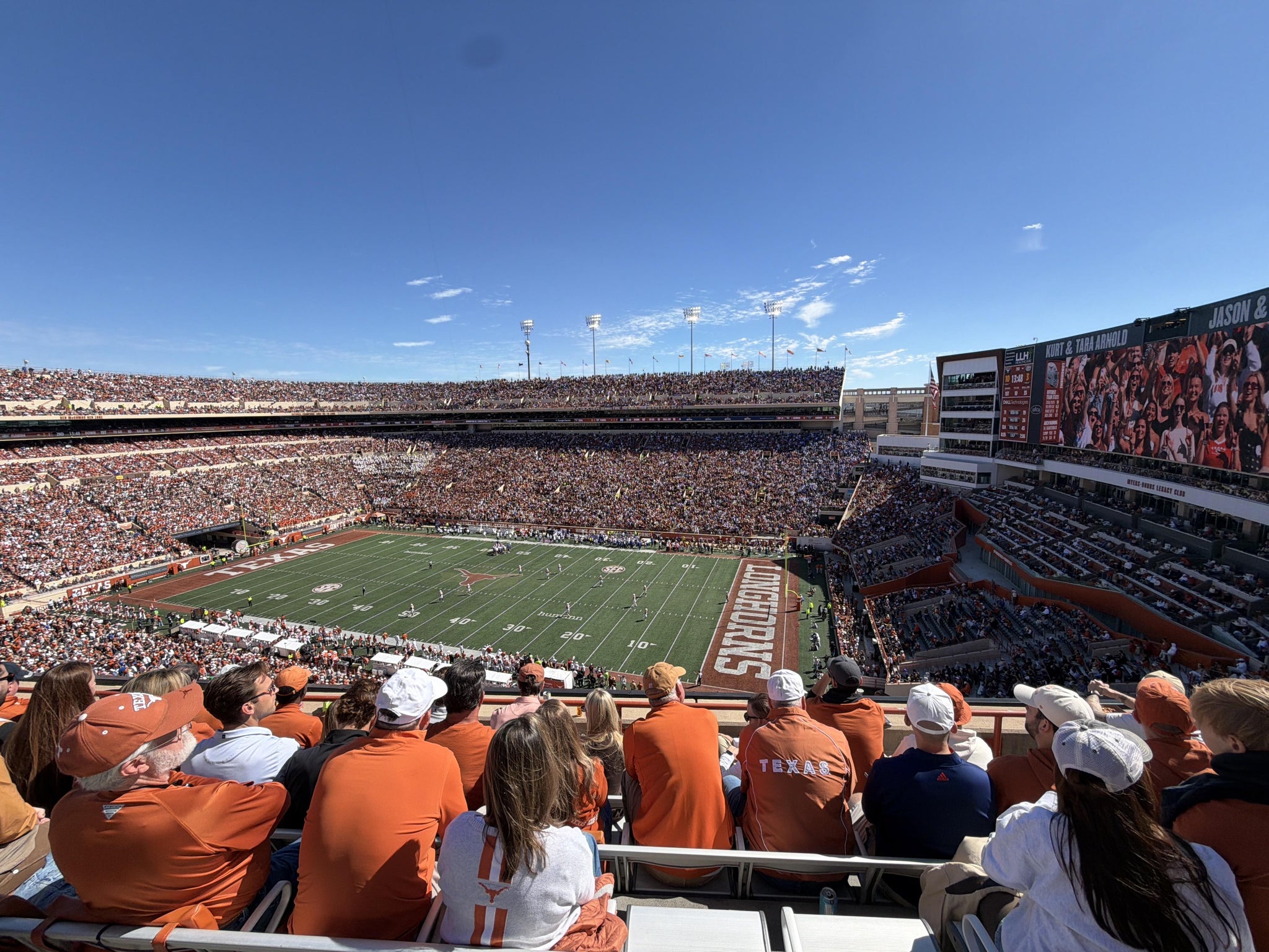 Real Fan View taken from Section 102 at Darrell K Royal - Texas Memorial Stadium by Jacob C