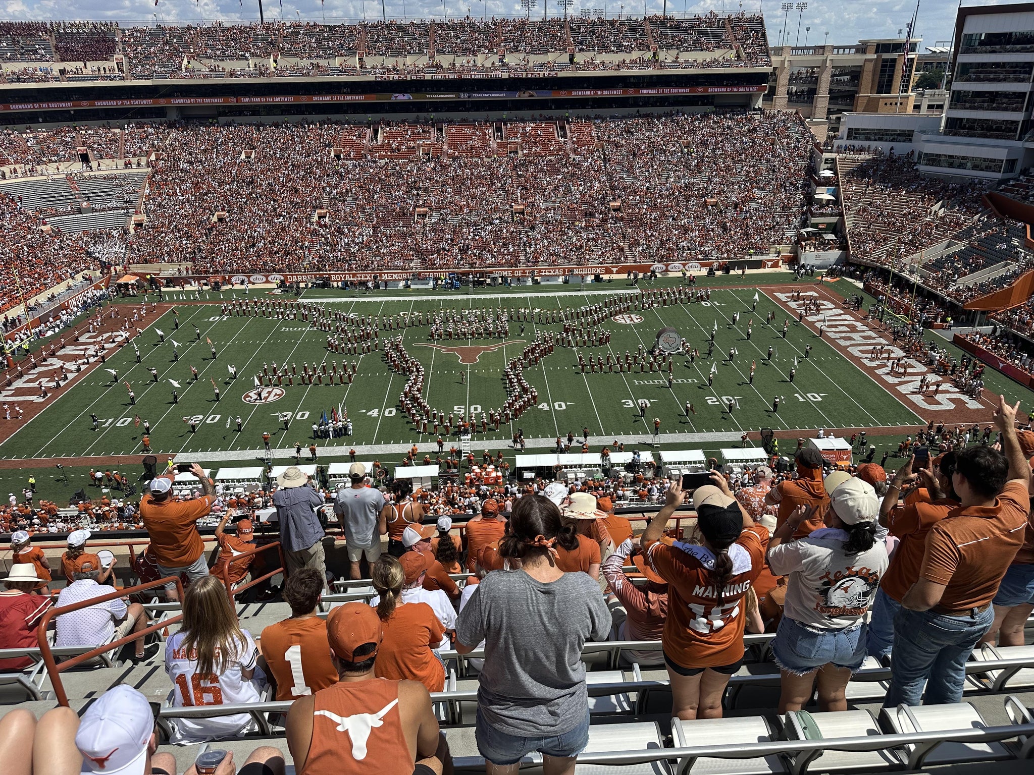 Real Fan View taken from Section 105 at Darrell K Royal - Texas Memorial Stadium by Christopher G