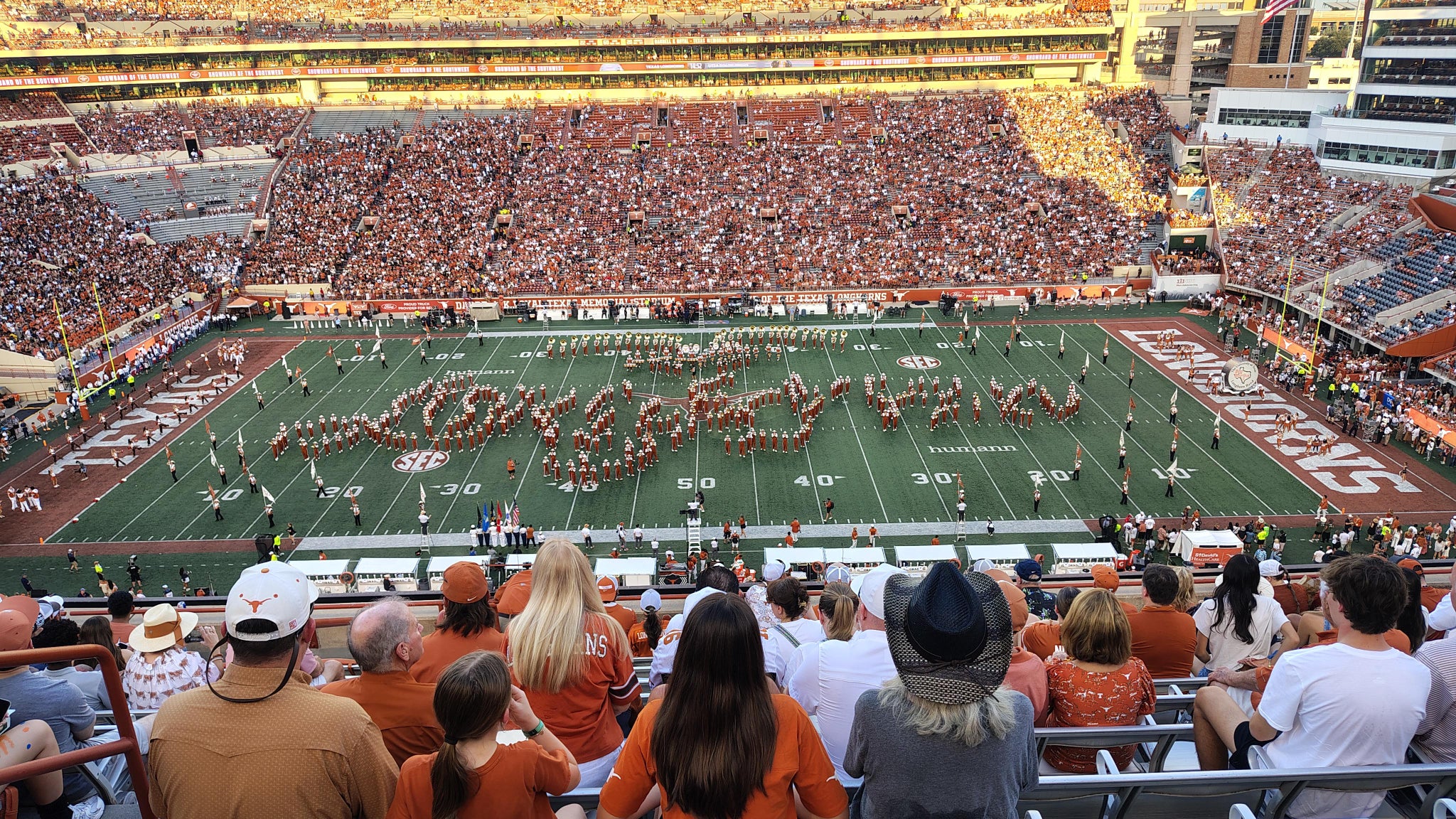 Real Fan View taken from Section 105 at Darrell K Royal - Texas Memorial Stadium by Raymond H
