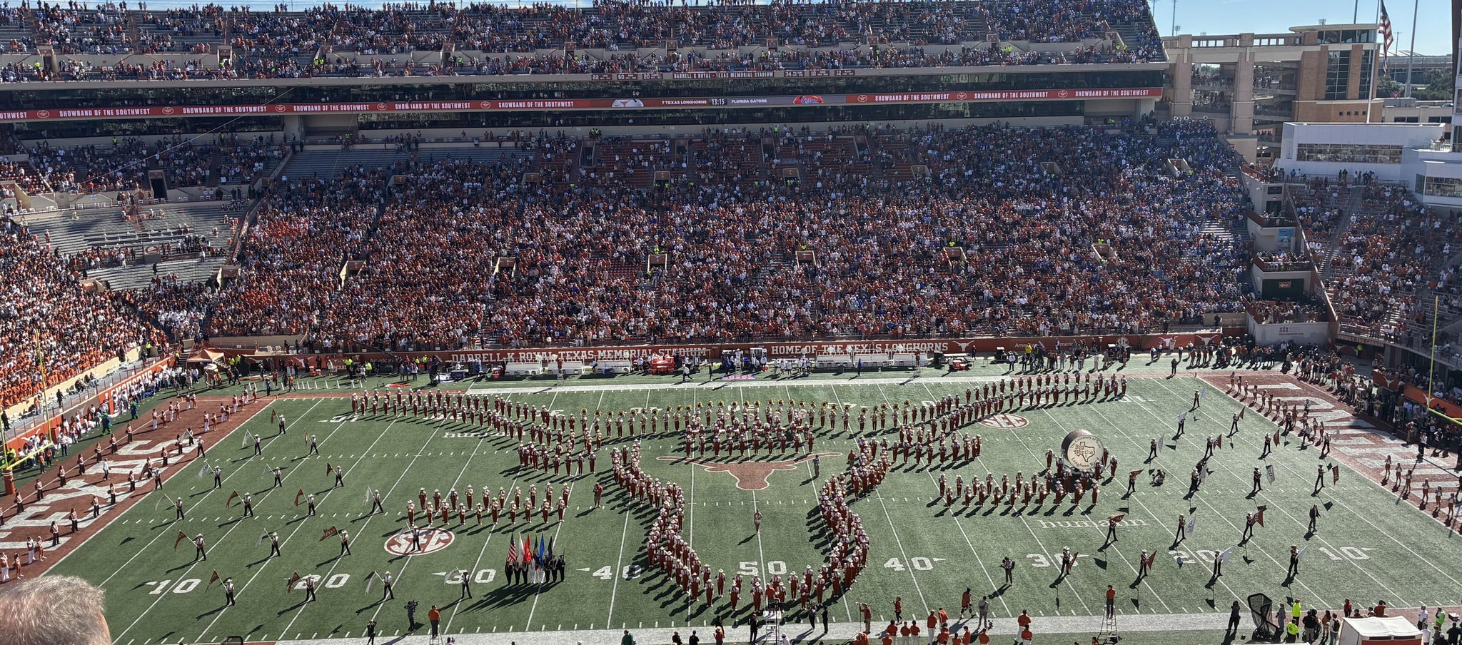 Real Fan View taken from Section 105 at Darrell K Royal - Texas Memorial Stadium by Mary B