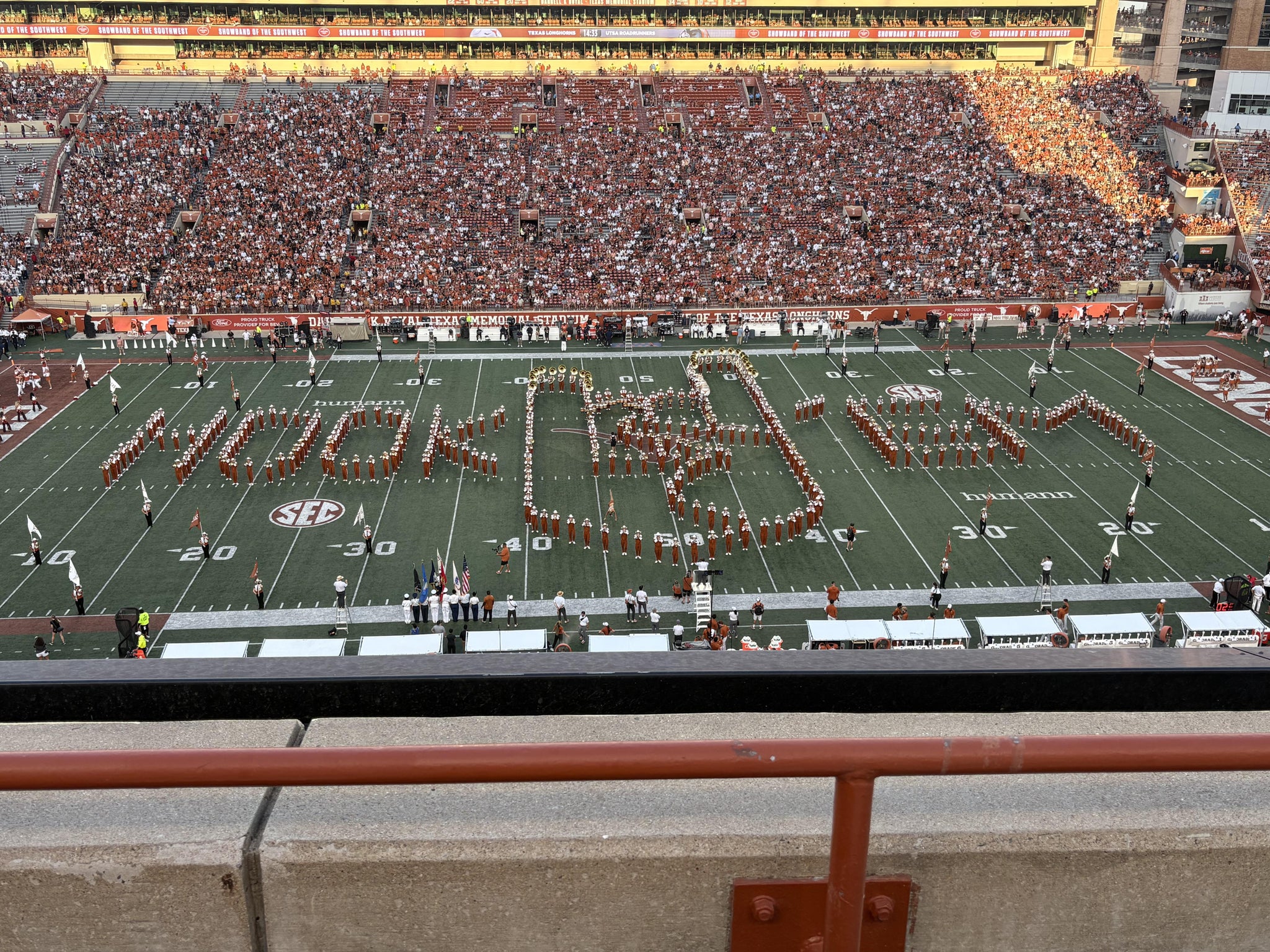 Real Fan View taken from Section 106 at Darrell K Royal - Texas Memorial Stadium by Michael I