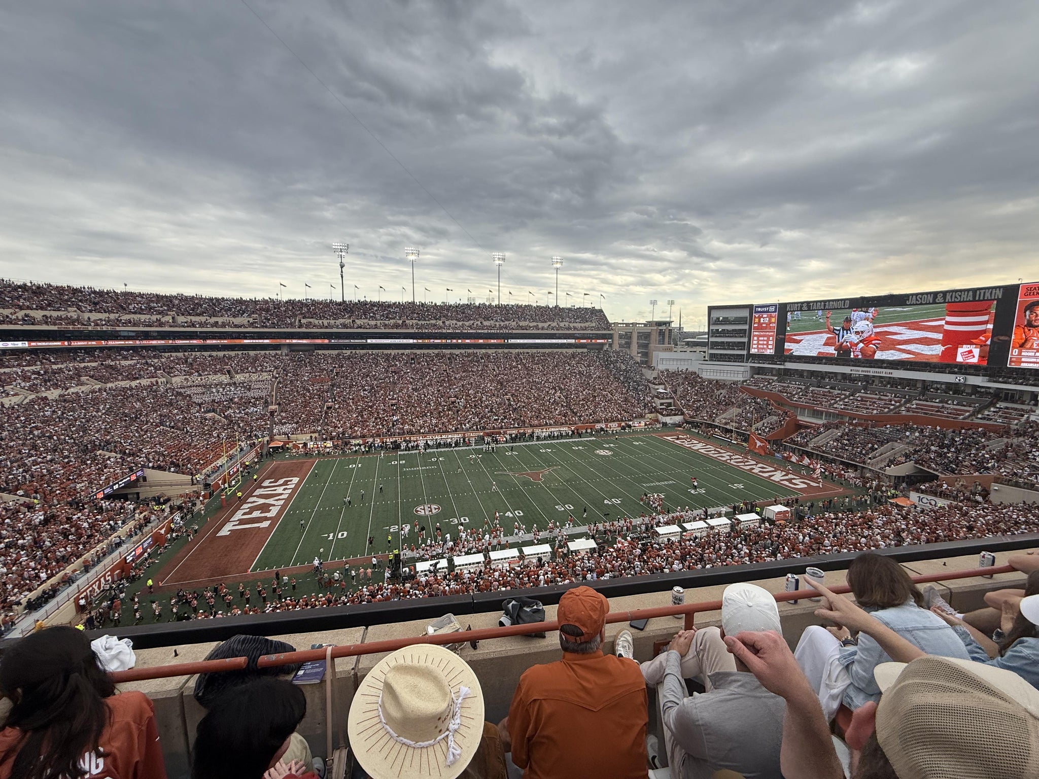 Real Fan View taken from Section 107 at Darrell K Royal - Texas Memorial Stadium by Isis S