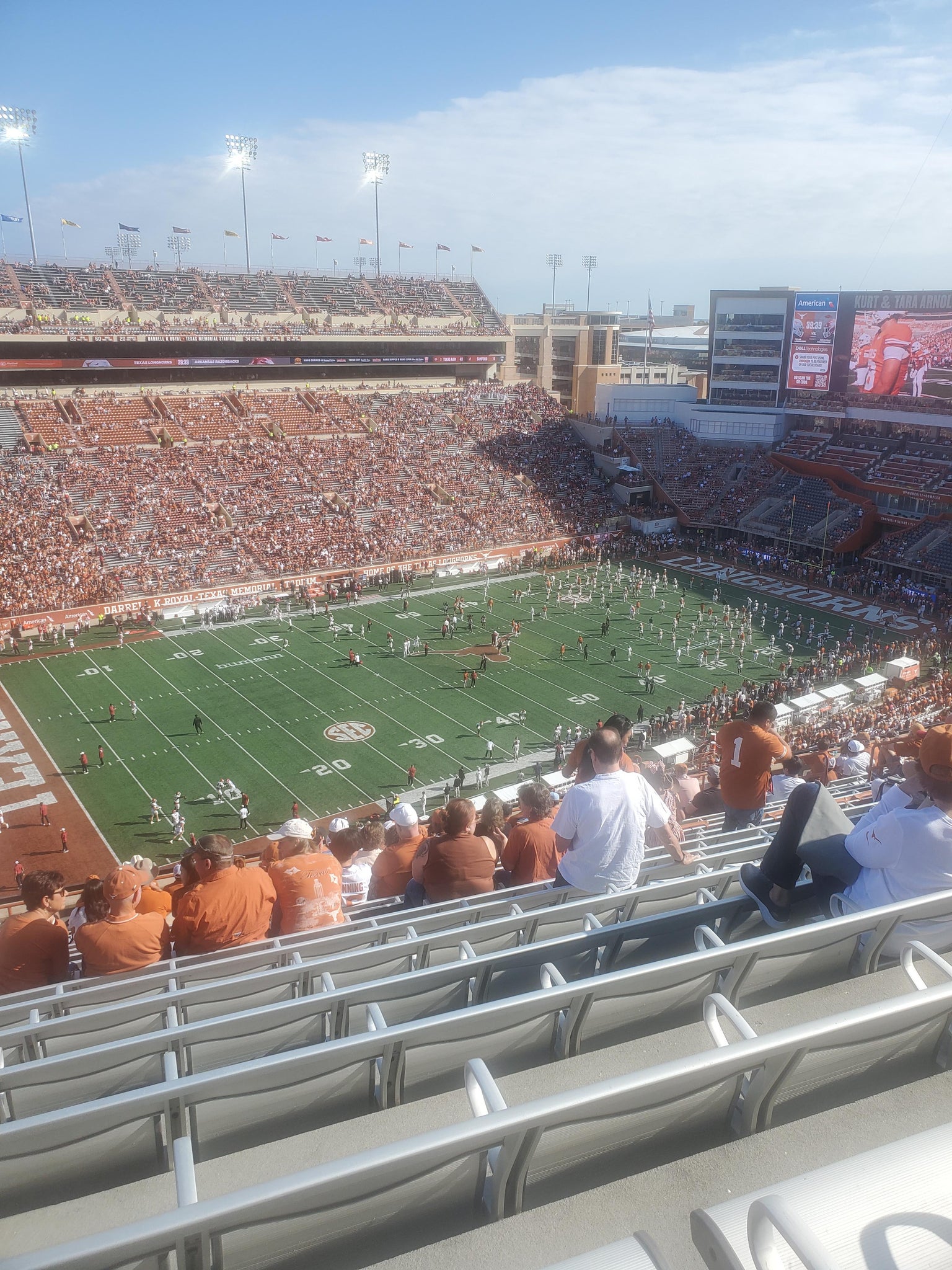 Real Fan View taken from Section 109 at Darrell K Royal - Texas Memorial Stadium by Maria O