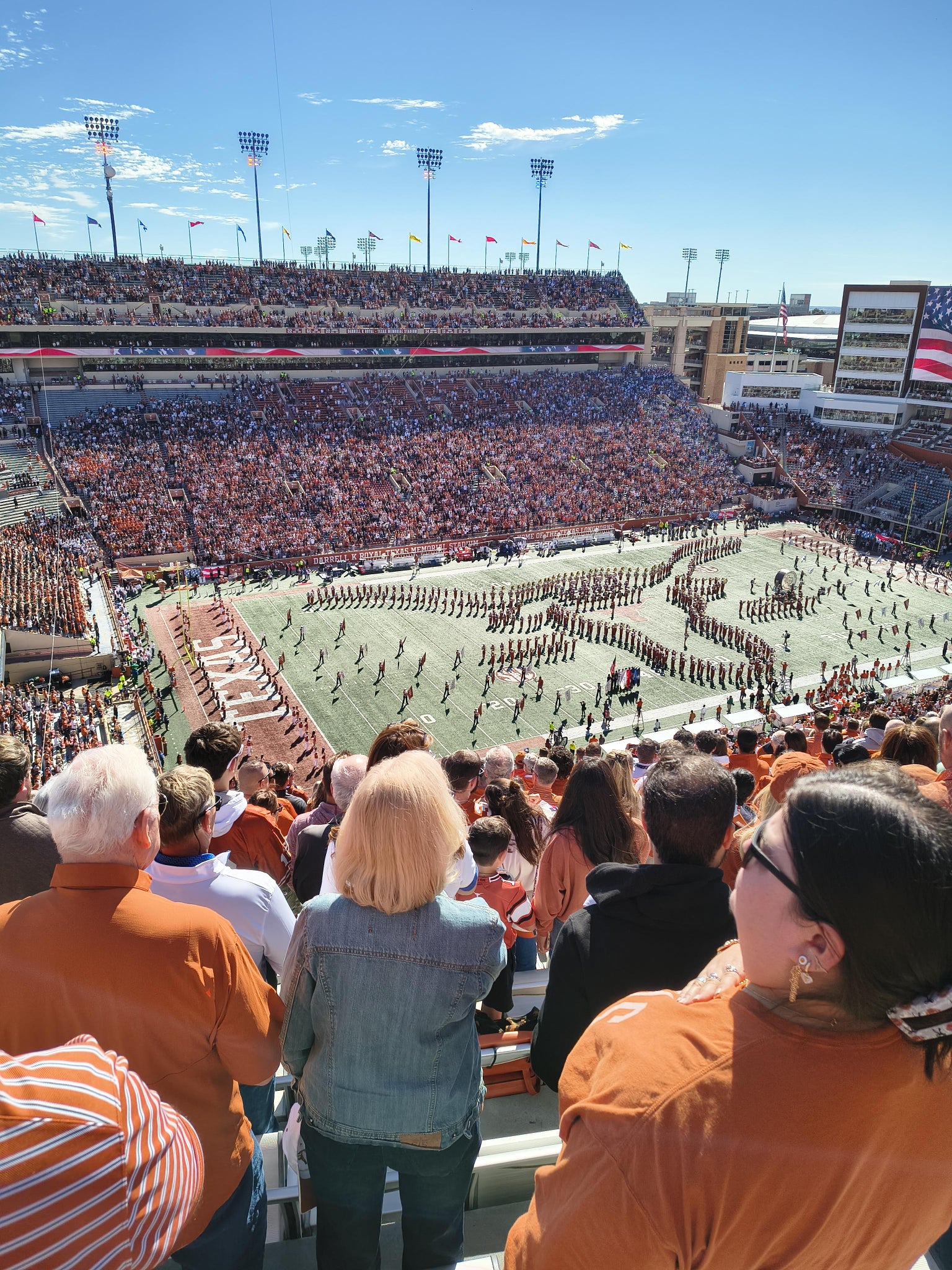 Real Fan View taken from Section 109 at Darrell K Royal - Texas Memorial Stadium by Christine J