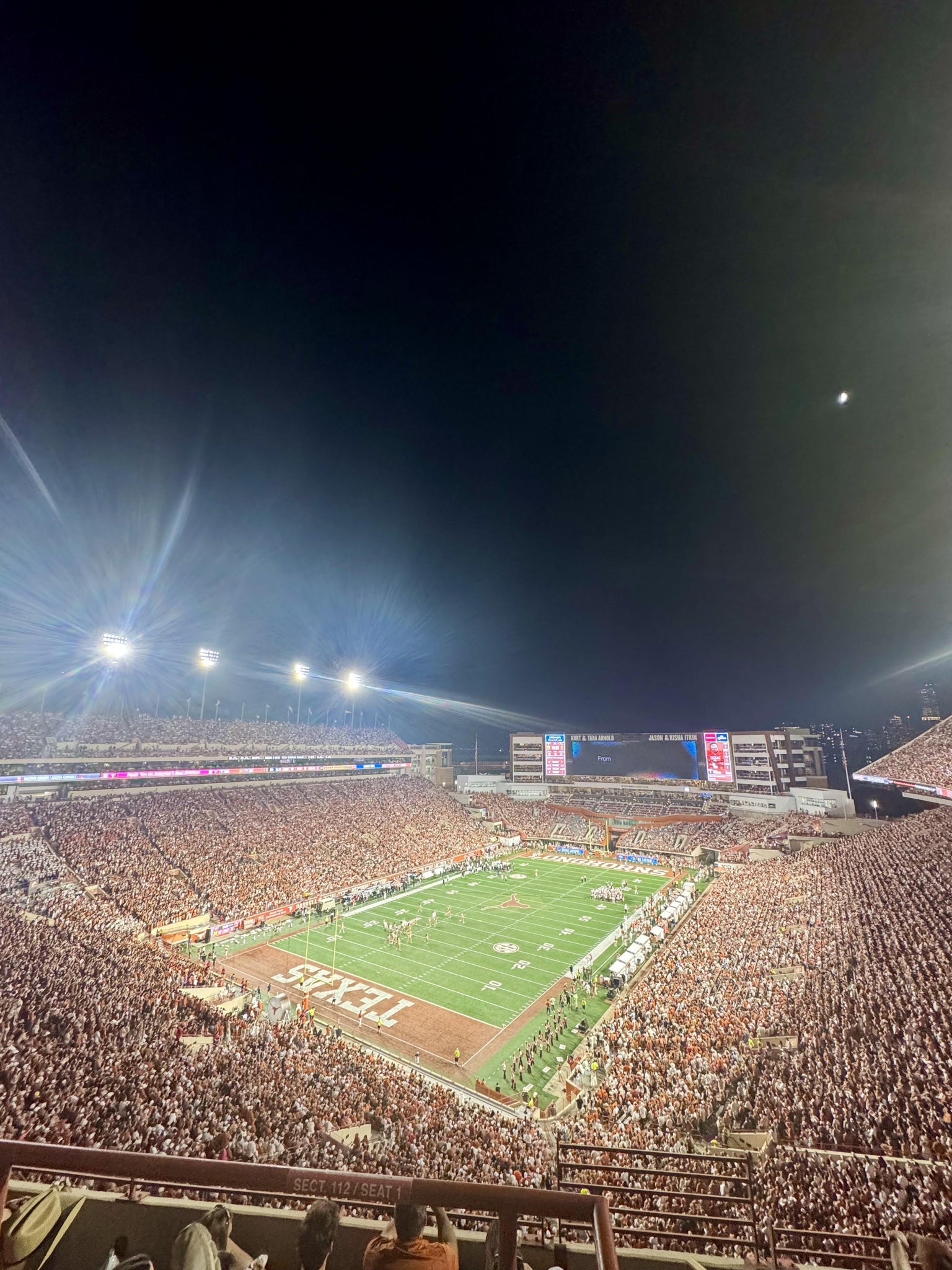 Real Fan View taken from Section 111 at Darrell K Royal - Texas Memorial Stadium by Ricardo F