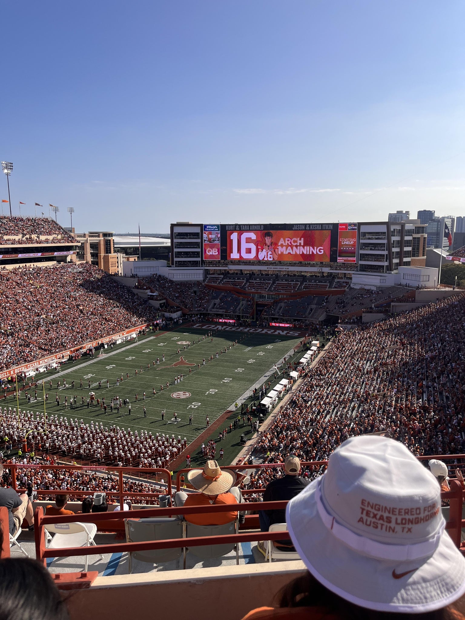 Real Fan View taken from Section 112 at Darrell K Royal - Texas Memorial Stadium by Diego A
